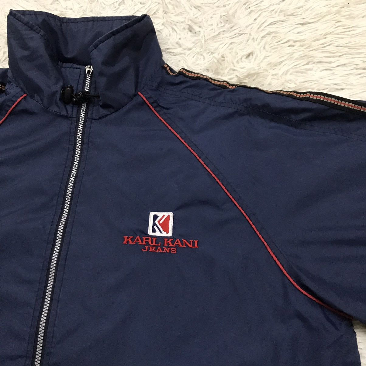 Karl Kani Vintage 90s Karl Kani Jeans Biglogo Windbreaker Jacket Size US XL / EU 56 / 4 - 7 Thumbnail
