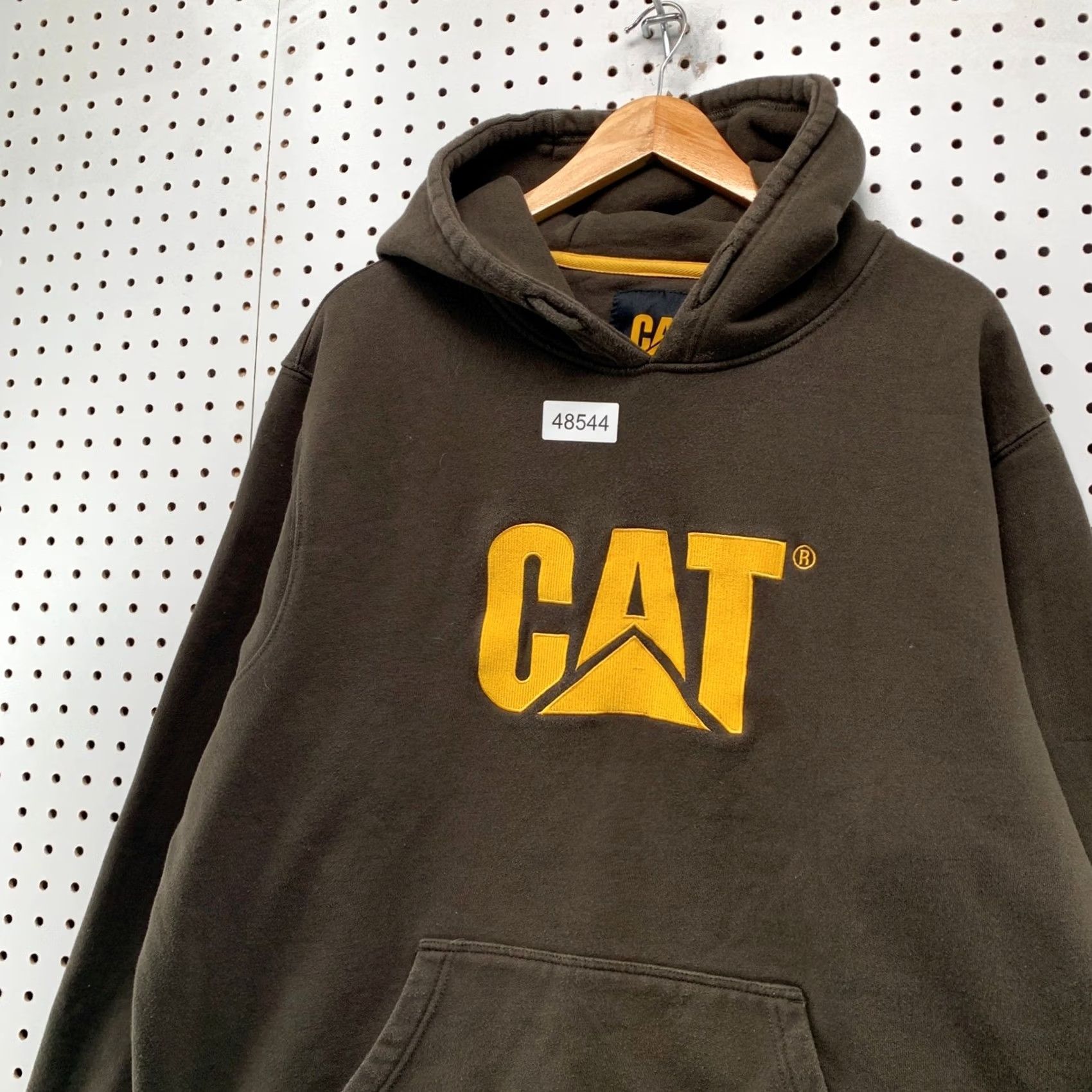 Caterpillar Vintage Caterpillar CAT Hoodie Mens XXL Brown Embroidered Logo Sweatshirt Size US XXL / EU 58 / 5 - 6 Thumbnail