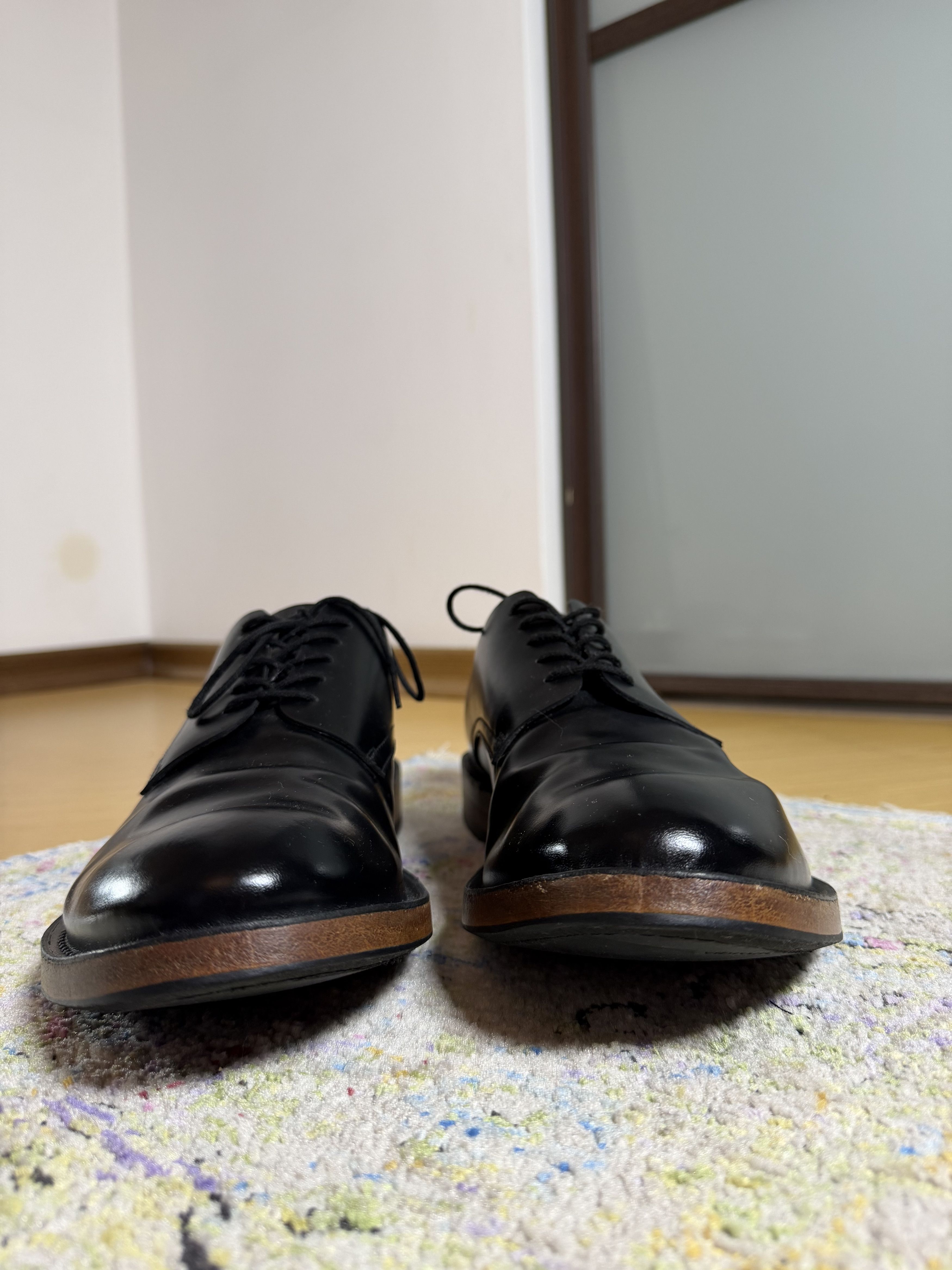 Officine Creative Officine Creative Black Leather Derby Shoes ANATOMIA 012 Size US 11 / EU 44 - 4 Thumbnail