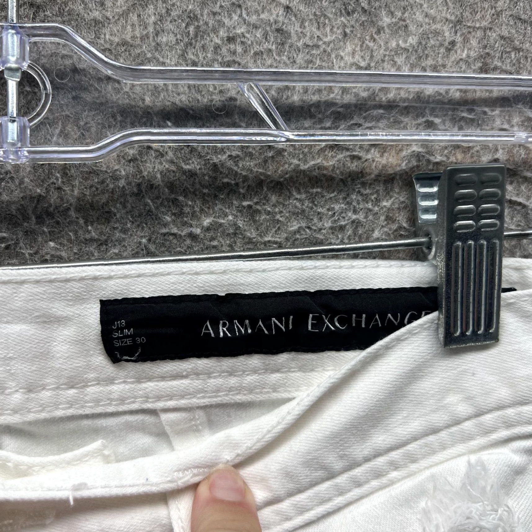 Armani Exchange Armani Exchange Jeans Mens 30R White Slim Distressed Denim 5-Pocket Zip Fly Modern Look Pants Mens Size US 30 / EU 46 - 7 Thumbnail