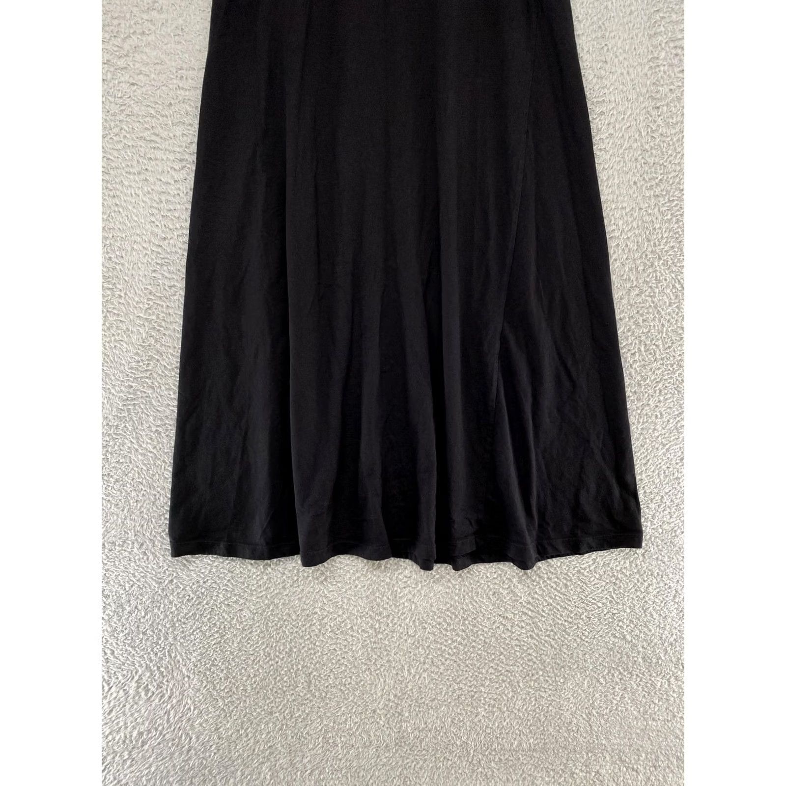 Kowtow Kowtow Dress Womens M Black Organic Cotton Tank Maxi Minimalist Summer Lagenlook Size M / US 6-8 / IT 42-44 - 2 Thumbnail