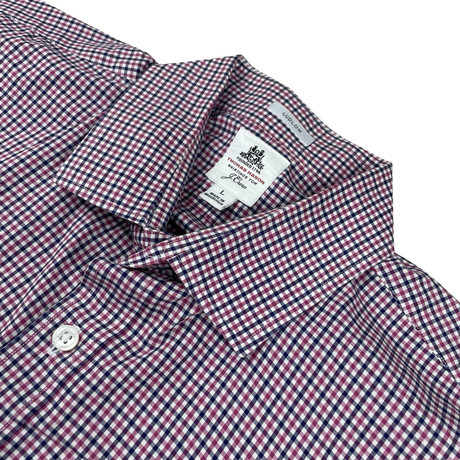 J.Crew J. Crew Men's Ludlow 100% Cotton L/S Button Shirt Navy/Purpl Size US L / EU 52-54 / 3 - 1 Thumbnail