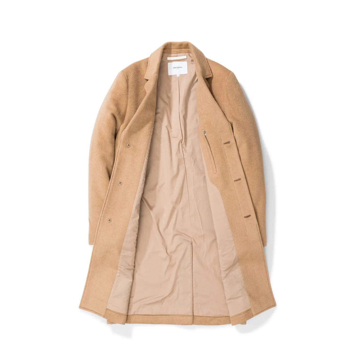 Norse Projects Norse Projects Sundsval Mohair Camel Overcoat Size US L / EU 52-54 / 3 - 11 Thumbnail