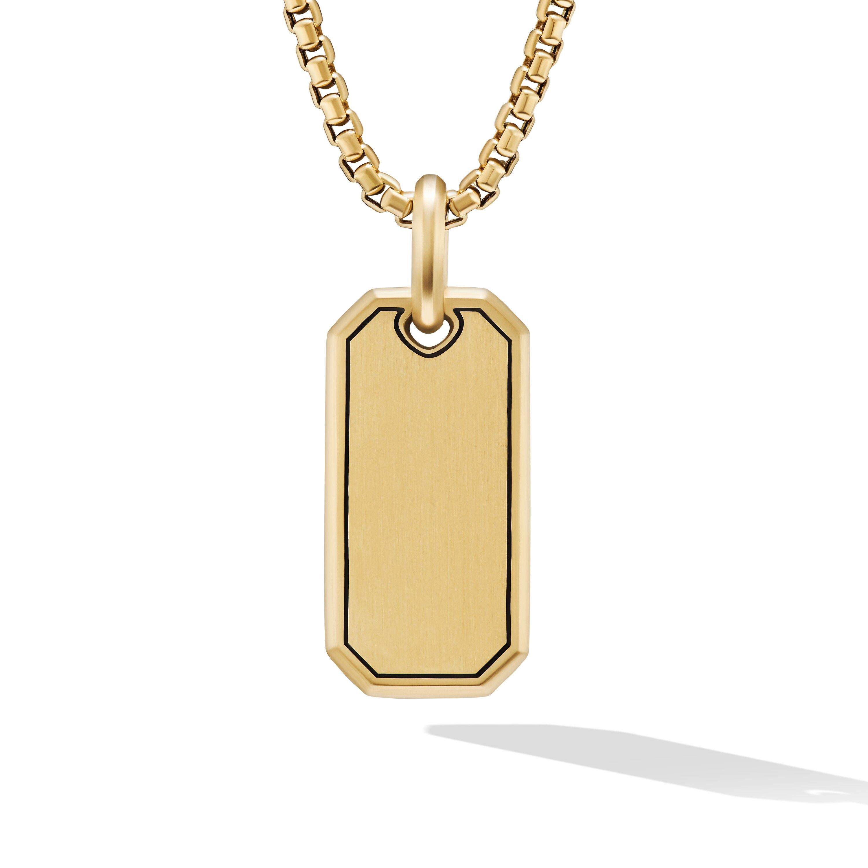 David Yurman o1w1db10526 D25498M /Size 8/Roman Elongated Tag in Golden Size ONE SIZE - 2 Thumbnail
