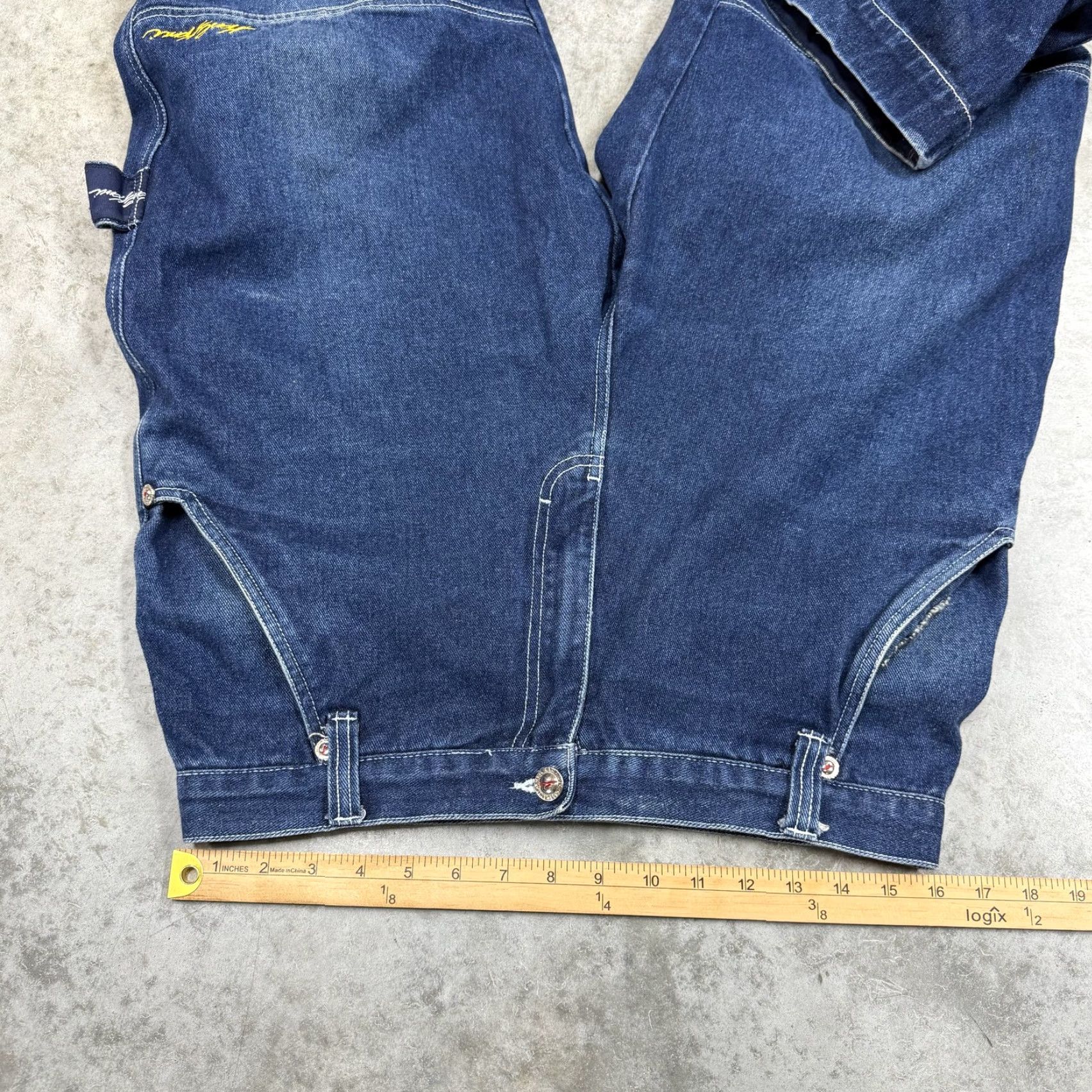 Karl Kani VINTAGE Karl Kani Jeans Mens 32x30 Blue Wide Leg Baggy Carpenter Y2K Hip Hop Size US 32 / EU 48 - 5 Thumbnail