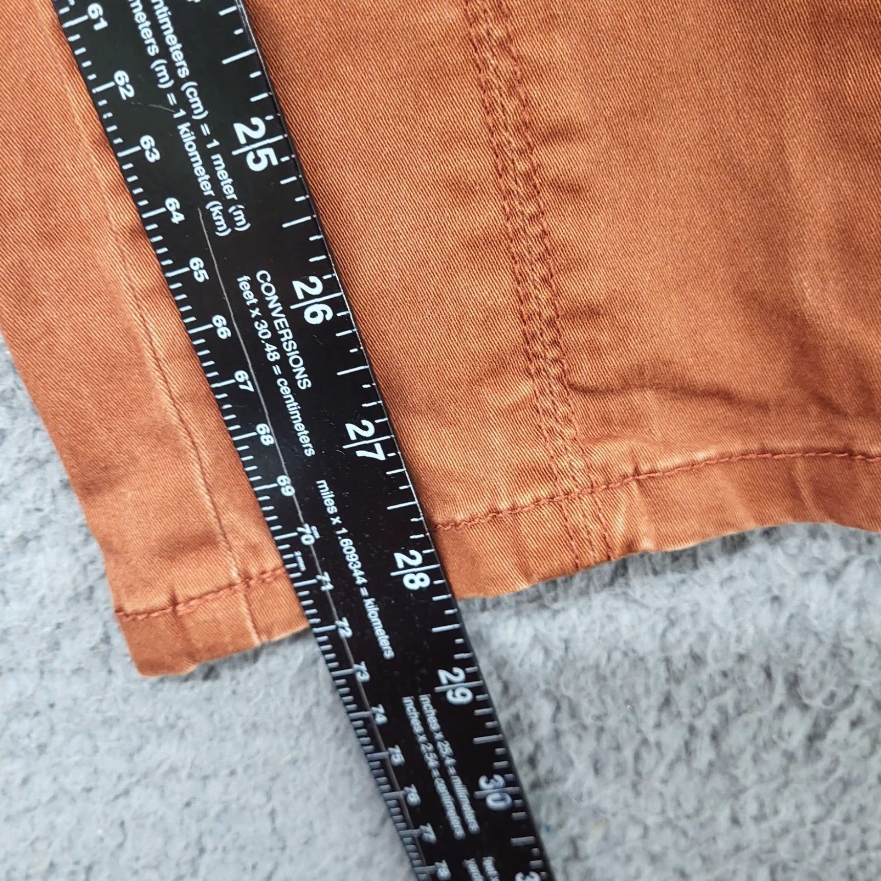 Vintage Maurices Jeans Women's Size 4 Autumn Orange Twill Ankle Tapered Leg Fall Pockets Size 27" / US 4 / IT 40 - 5 Thumbnail