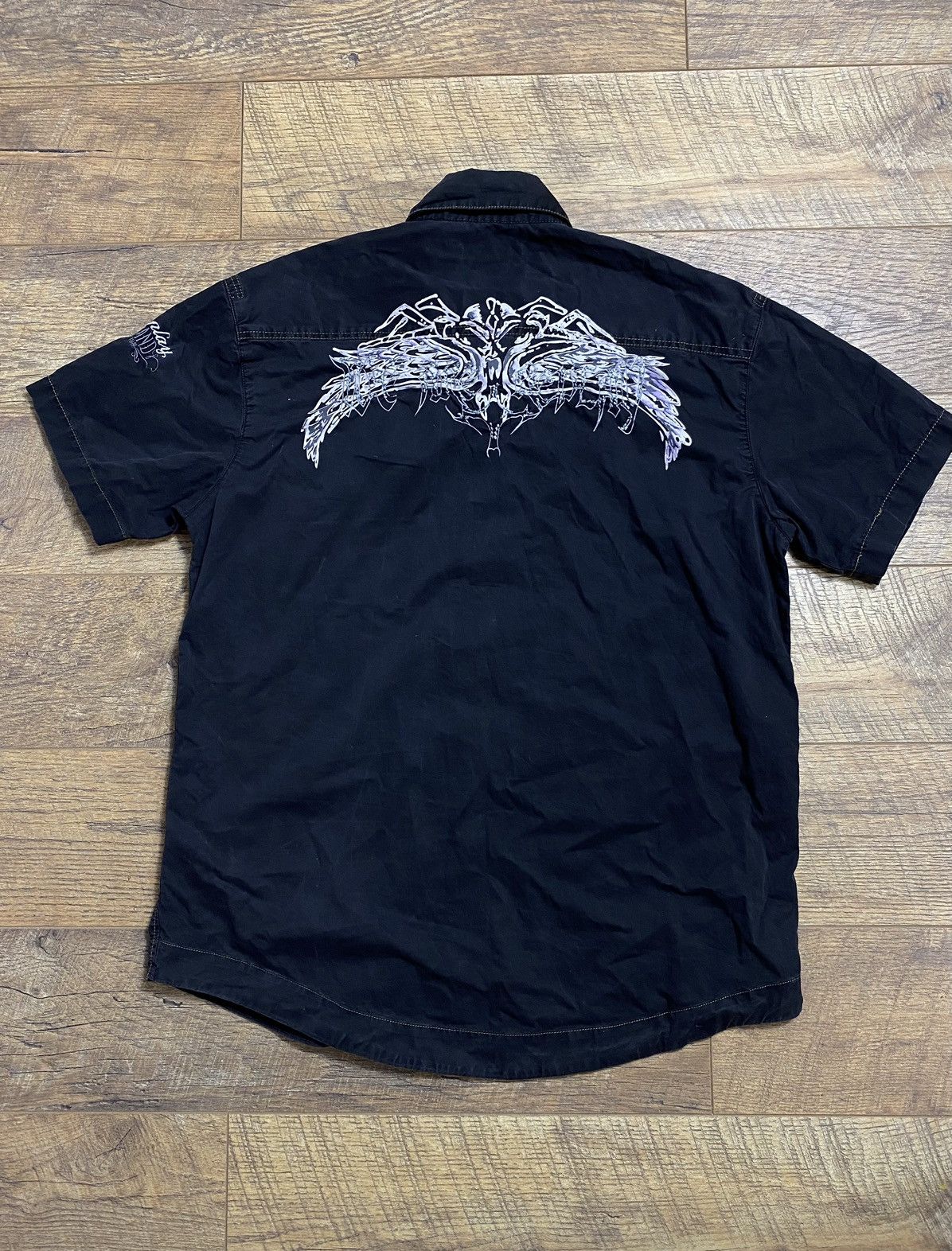 Other Vintage Replay Black Utility Shirt with Embroidery Size US L / EU 52-54 / 3 - 1 Thumbnail