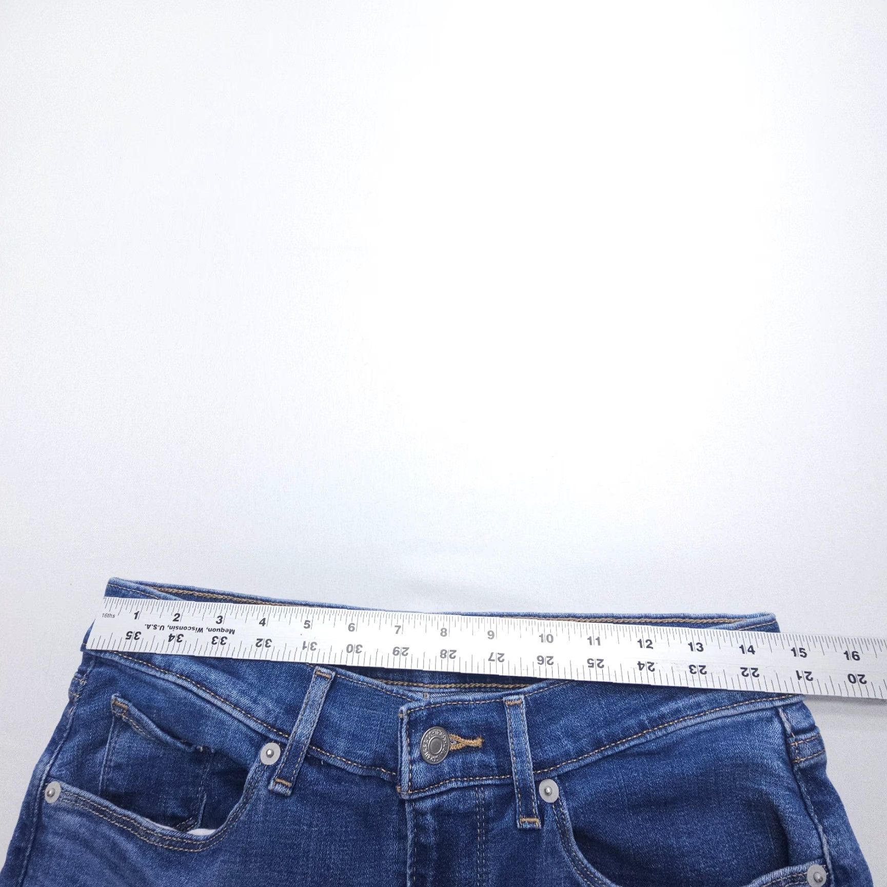 Levi's Levi's Blue Denim Jeans Womens Classic Straight 28 Mid Rise 32"Inseam Stretch Pocket 5-Pocket Logo Regular Size Type Jeans Woman Mens? Size 28" / US 6 / IT 42 - 6 Thumbnail