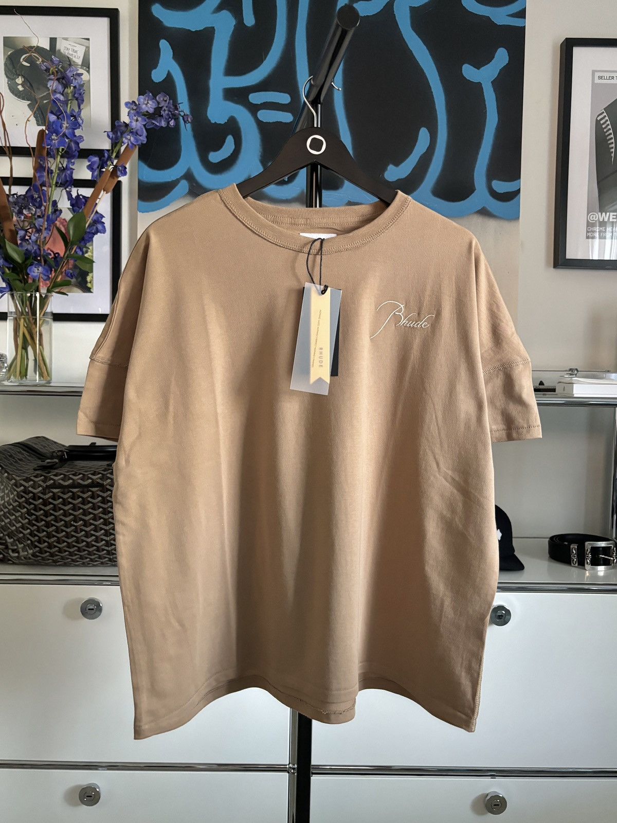 Rhude RHUDE VINTAGE BROWN REVERSE LOGO TEE Size US M / EU 48-50 / 2 - 2 Thumbnail