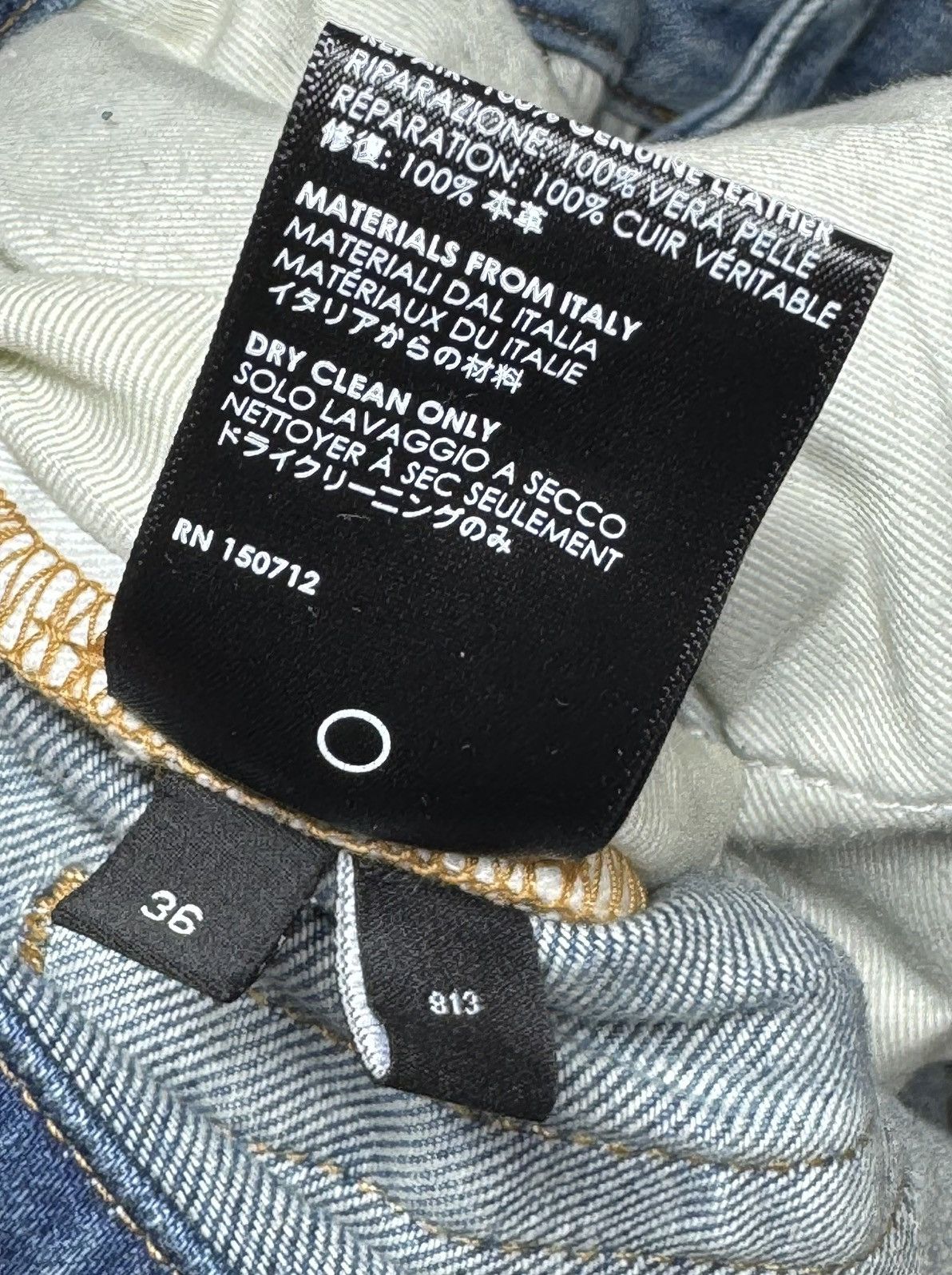 Amiri Amiri White Leather Core Logo Thrasher Ripped Jeans size 36 Size US 36 / EU 52 - 12 Thumbnail