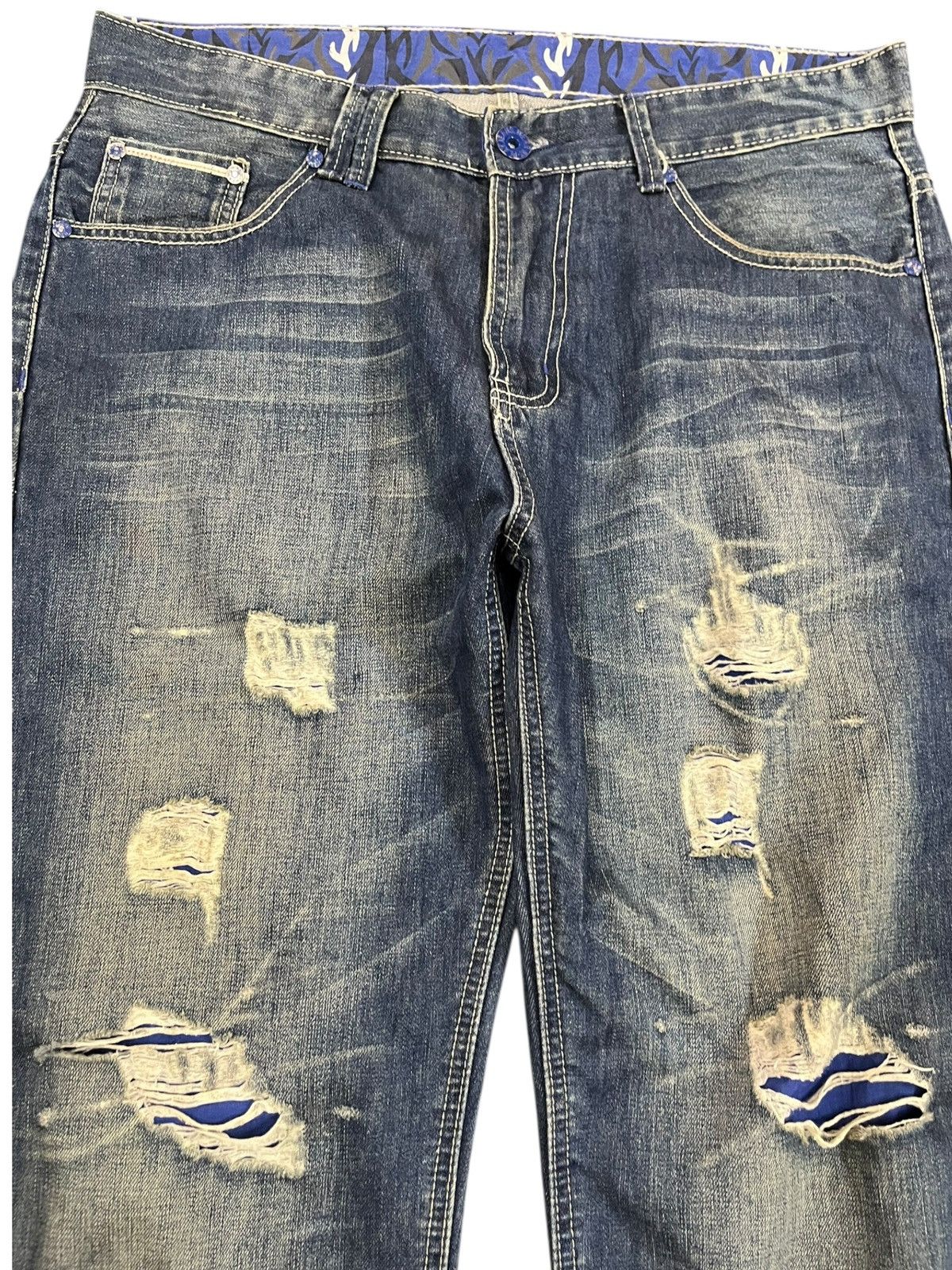14th Addiction Vintage Jeans Distressed Denim Size US 34 / EU 50 - 2 Thumbnail