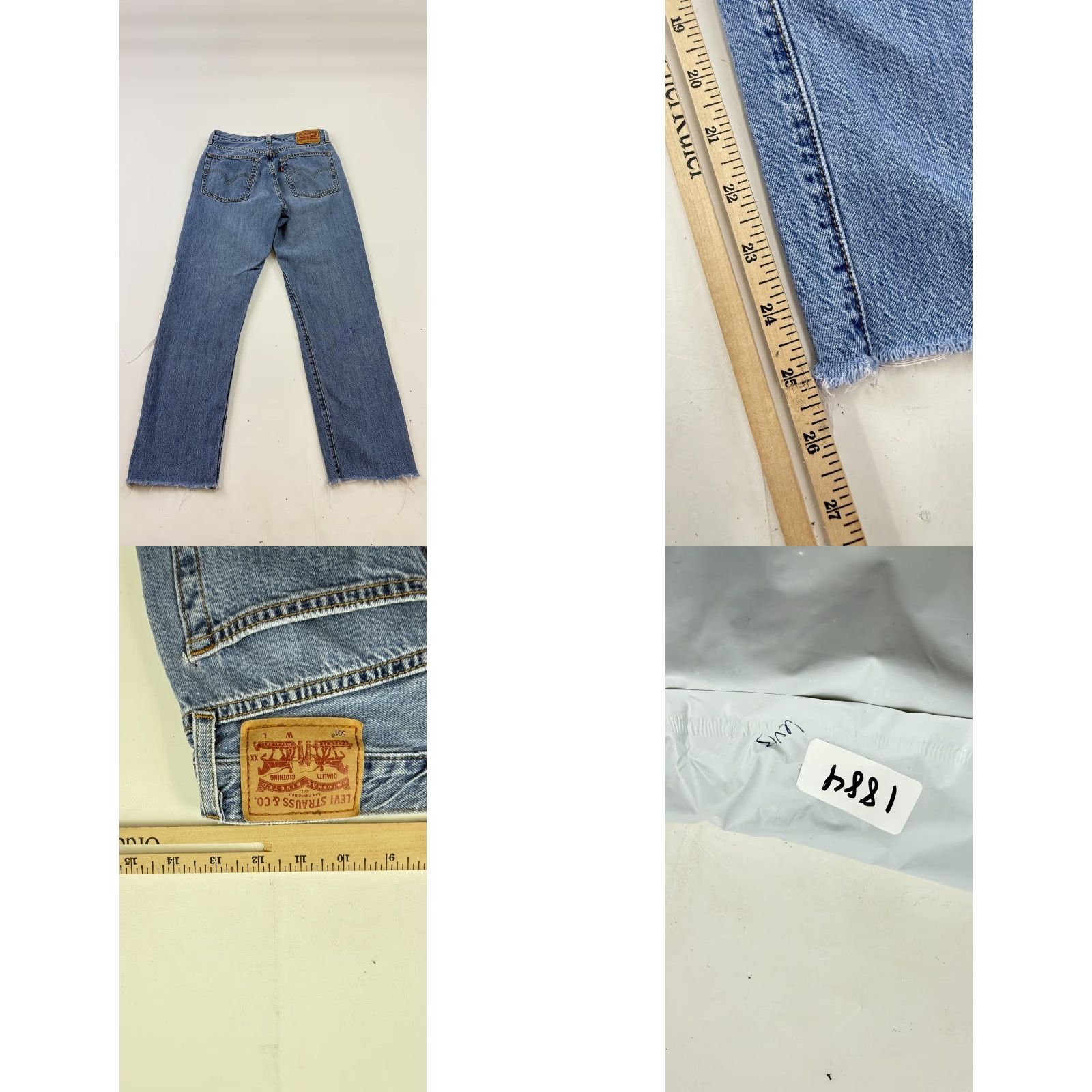 Levi's VINTAGE Levi's 501 Jeans Womens High Rise Distressed Straight Button Fly 25x26 Blue Jeans Womens Size 42" / US 20 - 8 Thumbnail