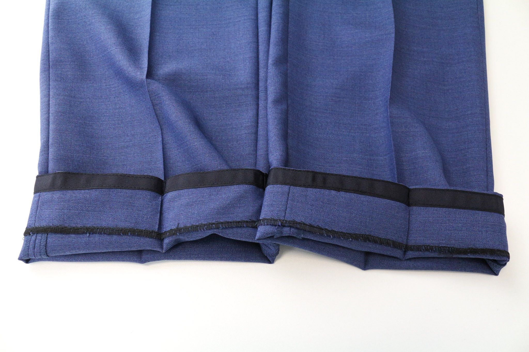 Suitsupply UK44R Blue Wool Pleated Front Trousers 76143 Size 44R - 7 Thumbnail