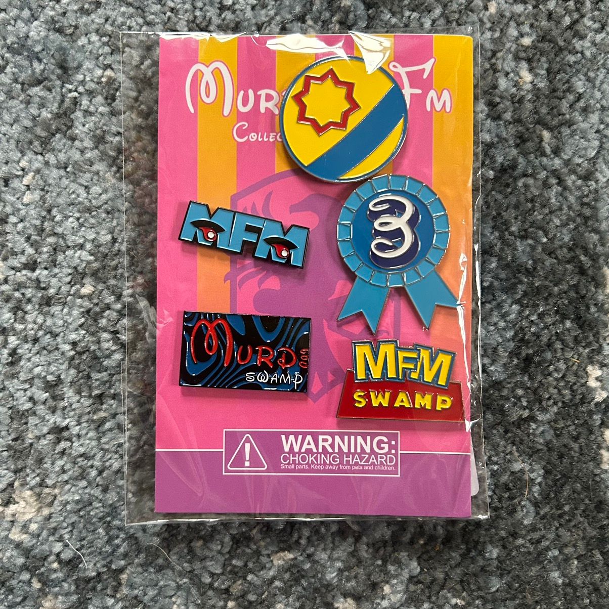 Pre-owned Disney Mfm333.com Bootleg  Enamel Pin Set 2 In Black