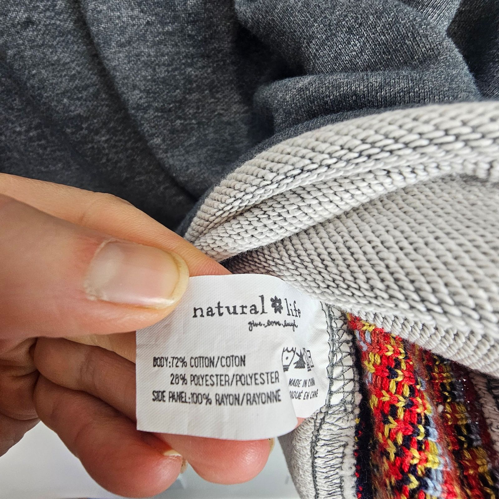 Natural Selection Natural Life Pullover Sweater Gray Sweatshirt Women S/M Size M / US 6-8 / IT 42-44 - 8 Thumbnail