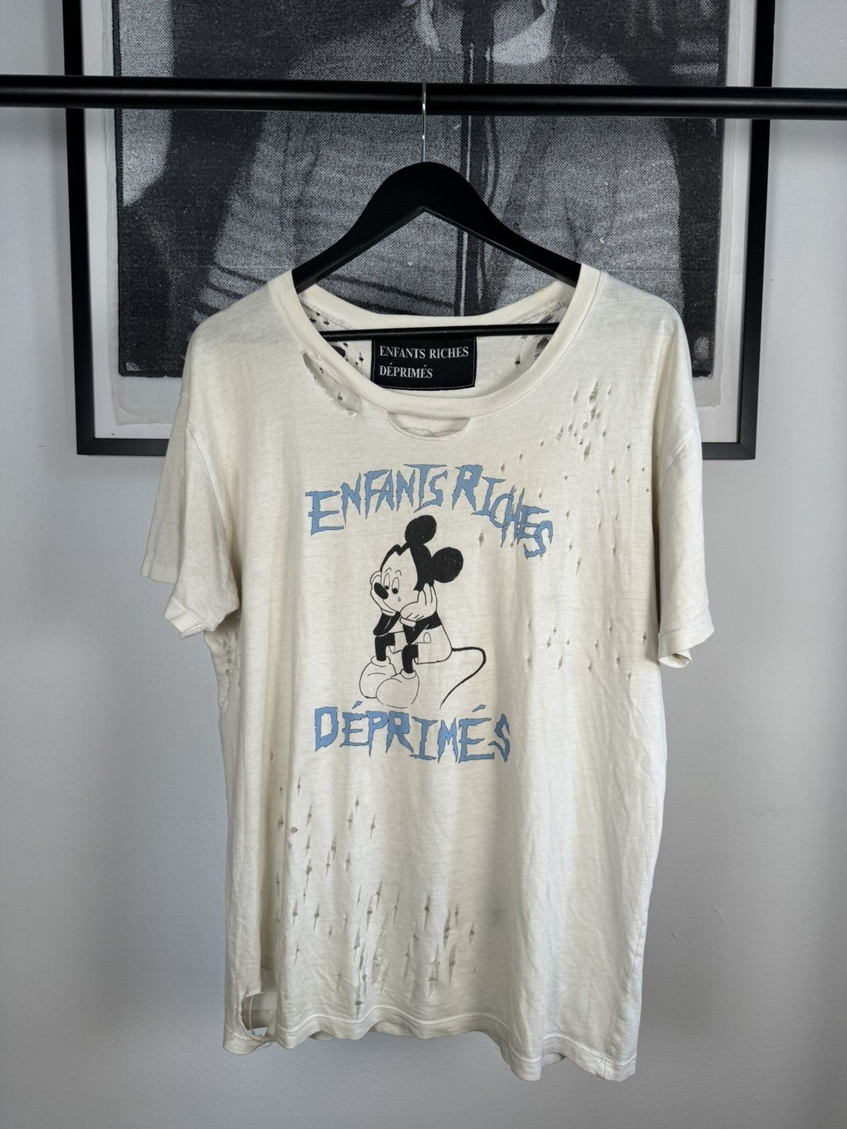 Enfants Riches Deprimes 🚭2017 GRAIL🚭1 of 25 HAND-THRASHED "SAD MICKEY" COLLAB SHIRT Size US L / EU 52-54 / 3 - 8 Thumbnail