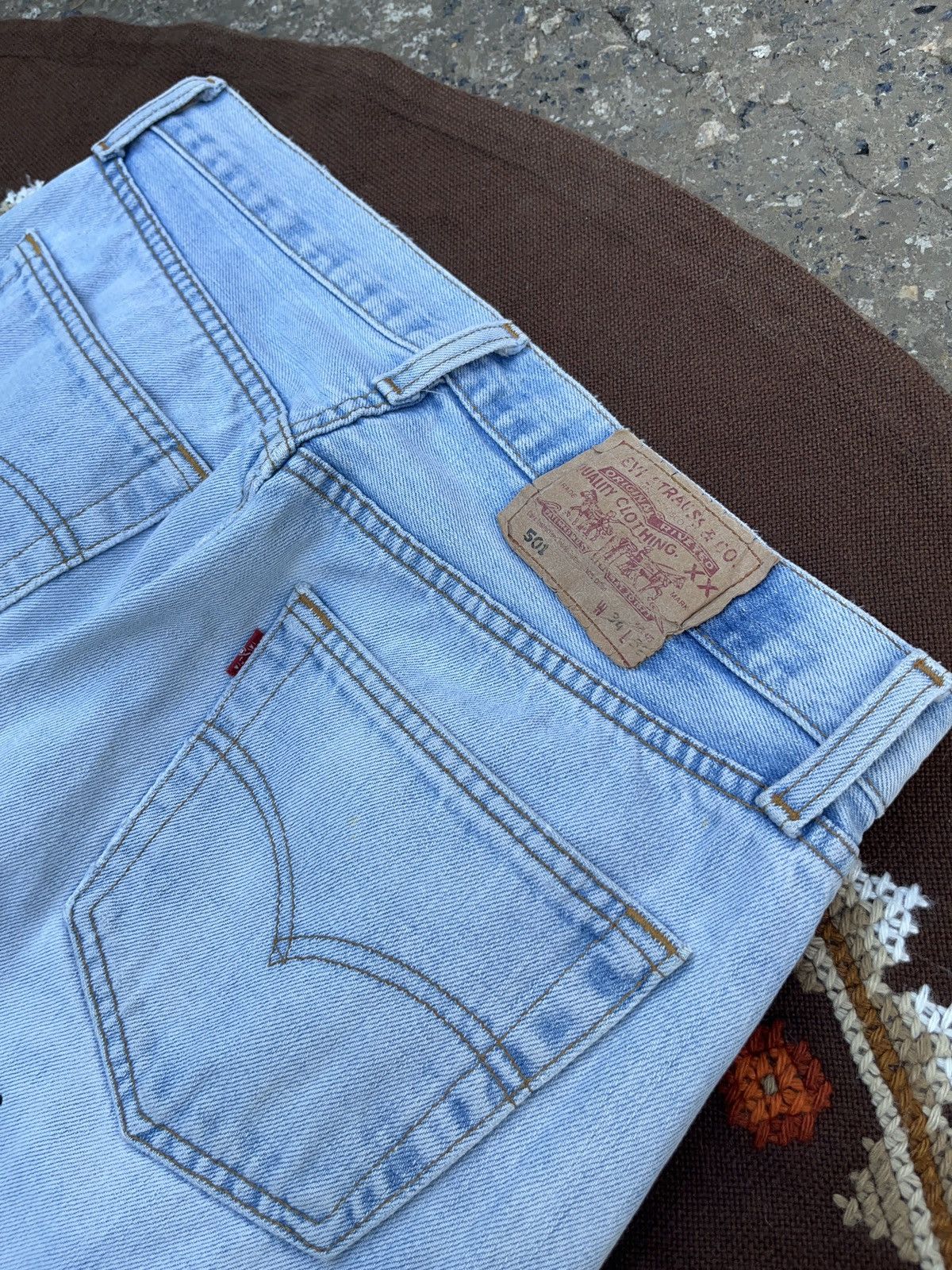 Apex Aphex Twin Custom Made Jeans On Vintage Levi’s 501 Size US 34 / EU 50 - 15 Thumbnail