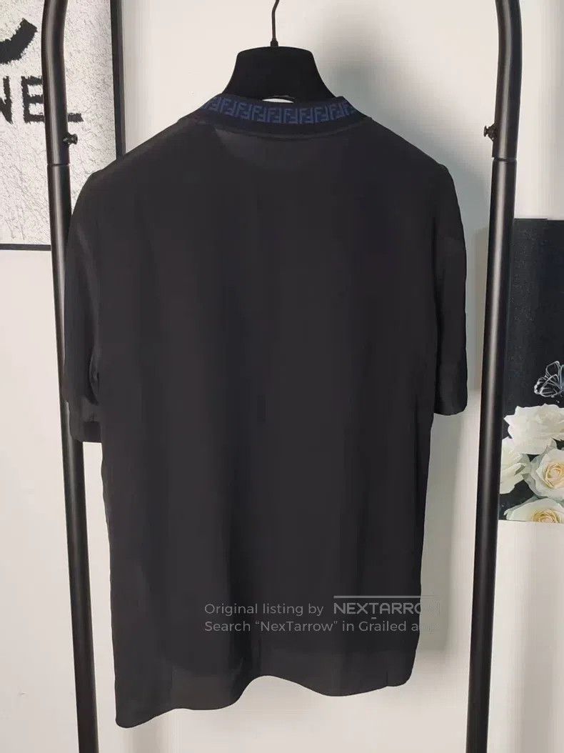 Fendi Fendi Collar Double F Logo Silk Short Sleeve Shirt Size XS / US 0-2 / IT 36-38 - 2 Thumbnail