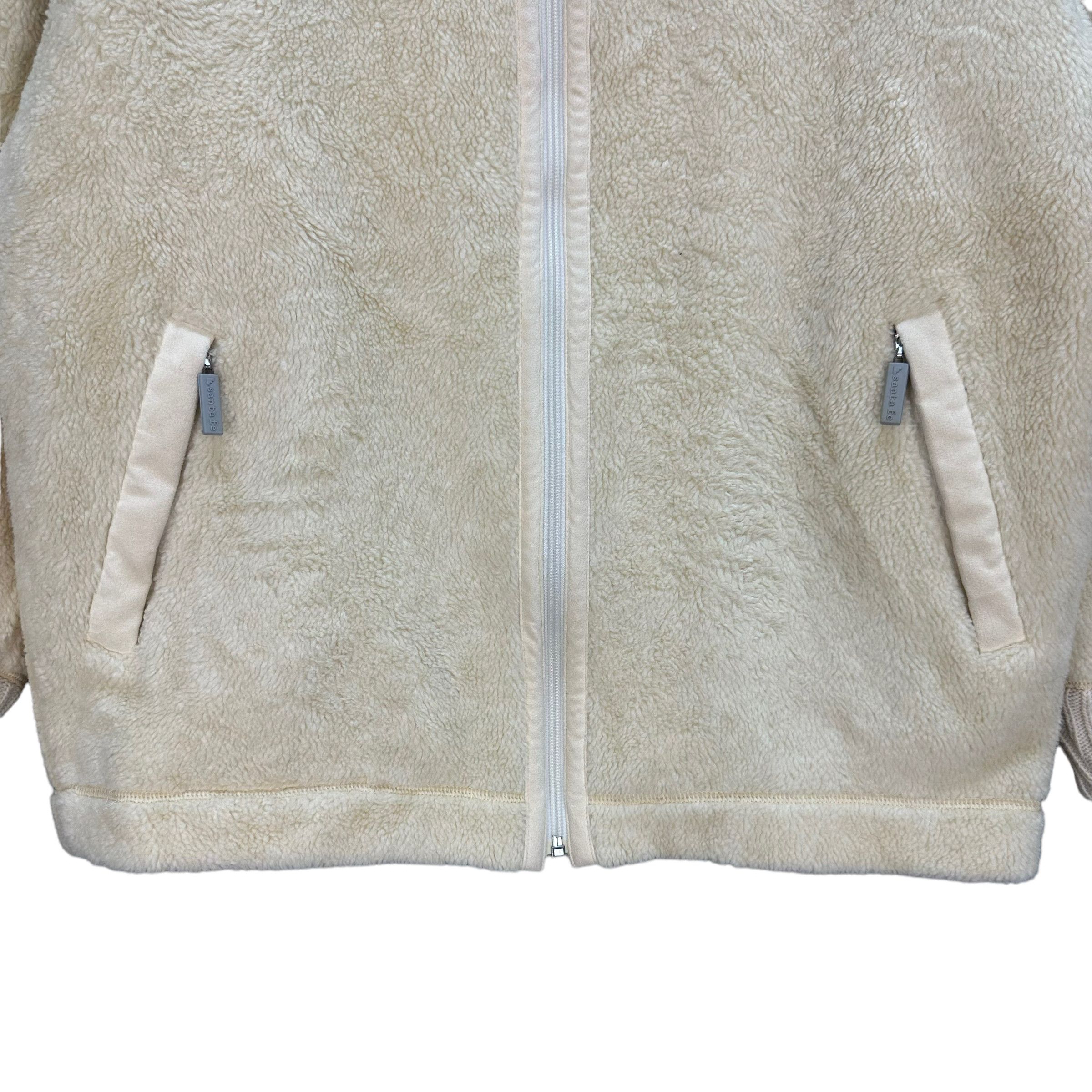 Japanese Brand SANTA FE BIG LOGO KNITTED FLEECE JACKET #7442-146 Size US L / EU 52-54 / 3 - 5 Thumbnail