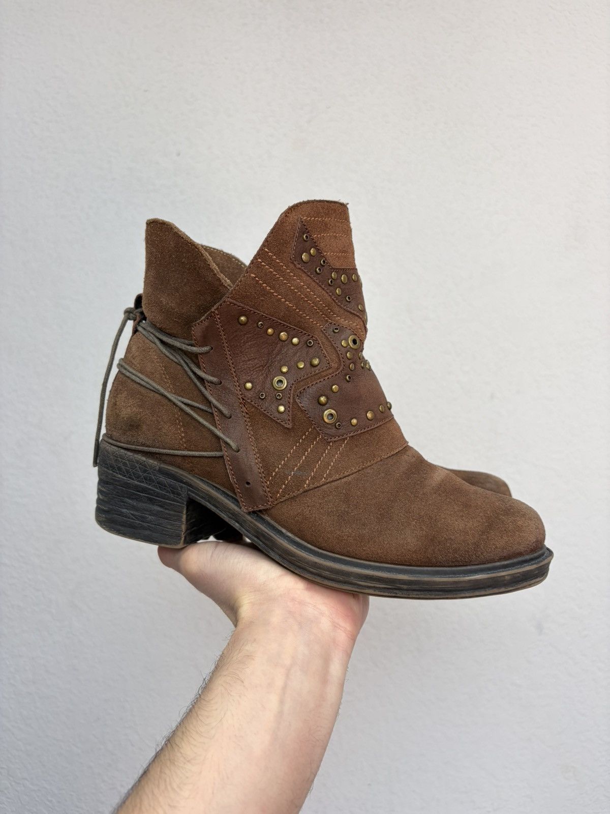 Hedi Slimane Vintage Y2K Black Leather Side Zip Boots Guidi Marsell Style Size US 7 / EU 40 - 3 Thumbnail