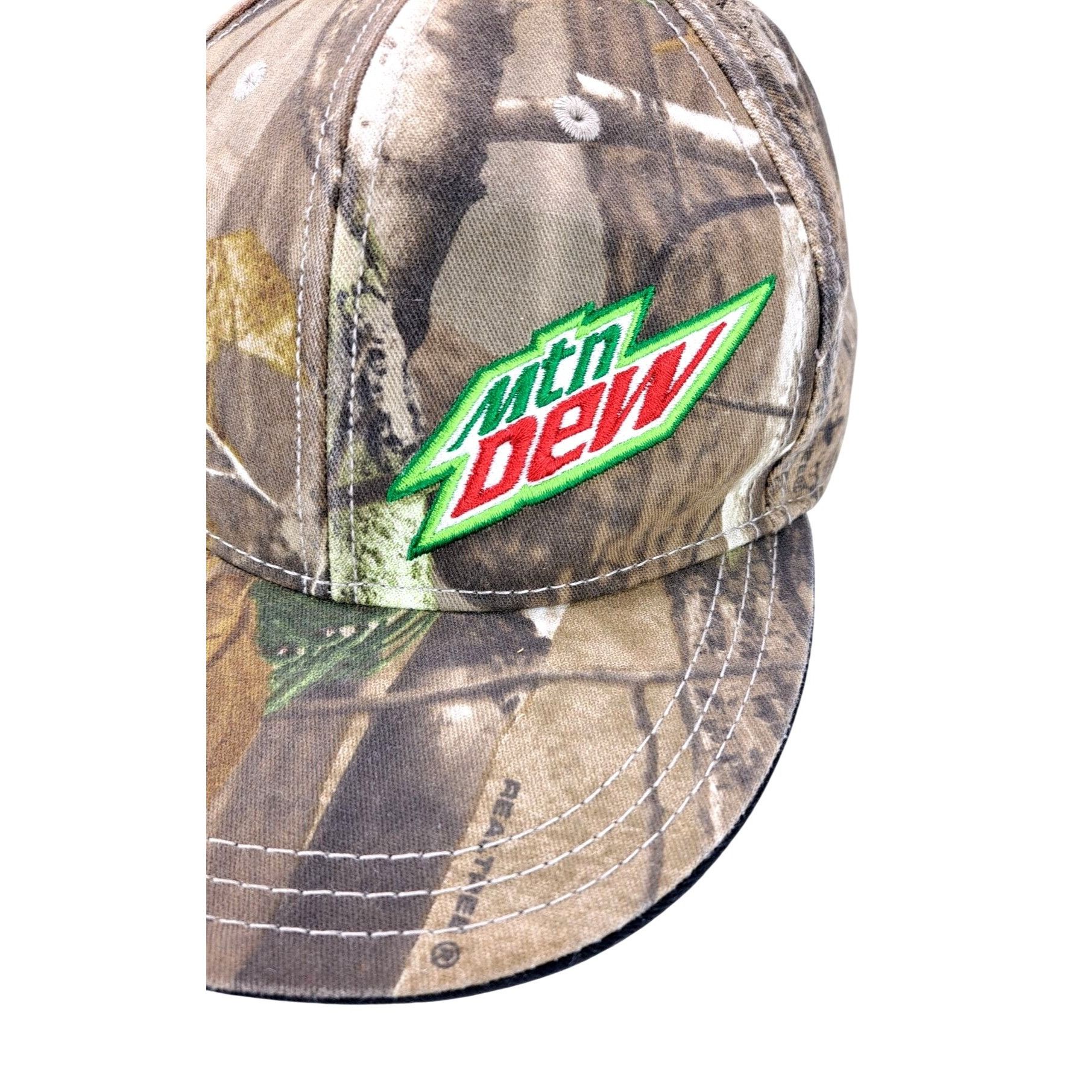 Realtree Mountain Dew Realtree Camo Camouflage Hat Embroidered Logo Size ONE SIZE - 2 Thumbnail