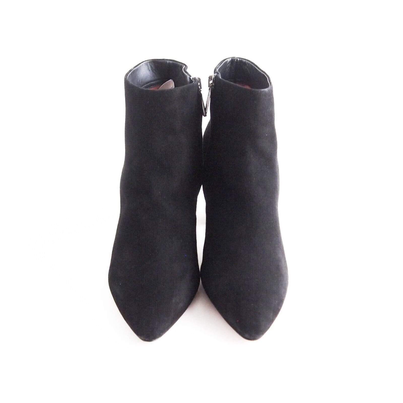 Santoni Santoni Booties Mid Heel Black Suede Size US 6.5 EU 36.5 Size US 6.5 / IT 36.5 - 3 Thumbnail