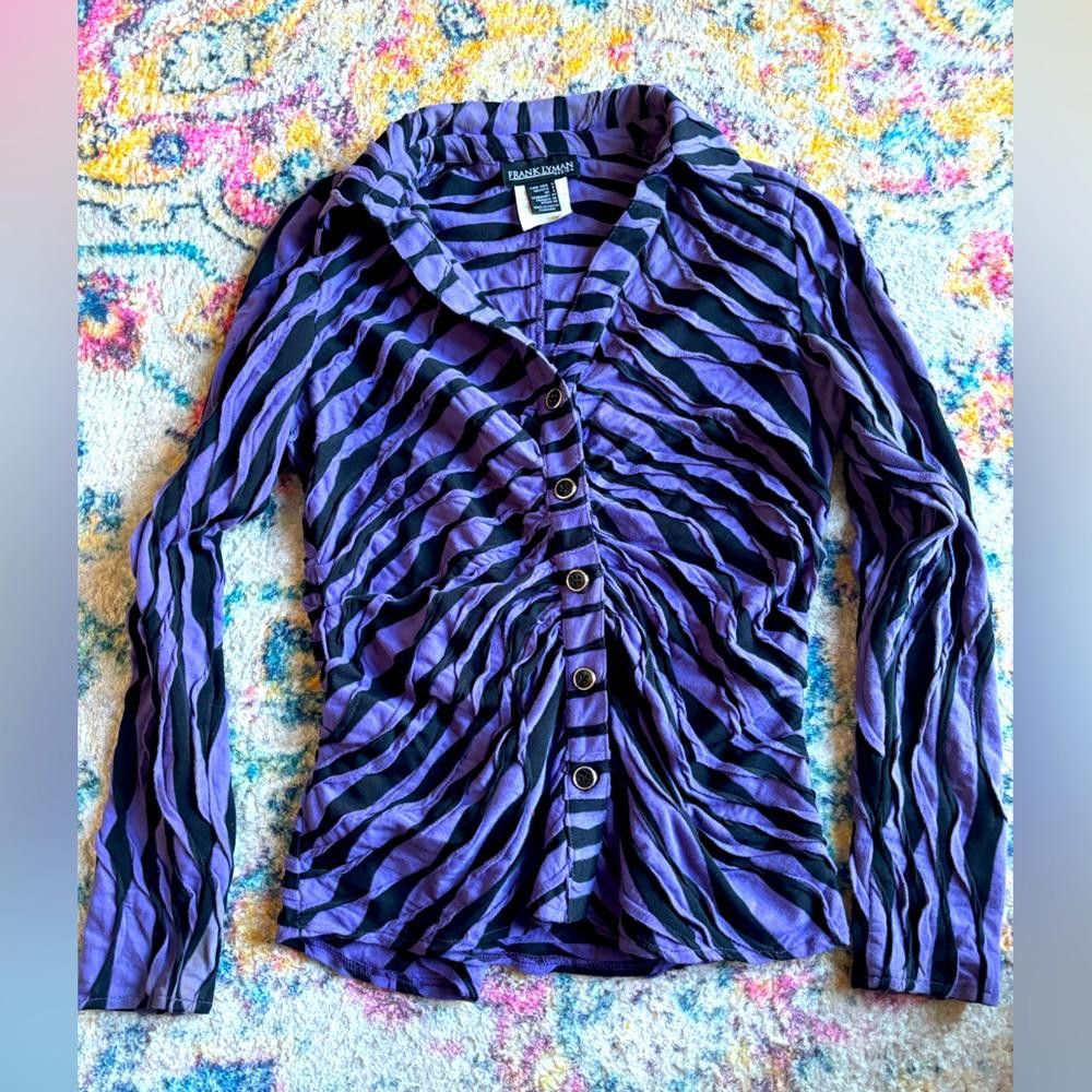 Designer Y2k zebra purple top Size M / US 6-8 / IT 42-44 - 1 Thumbnail