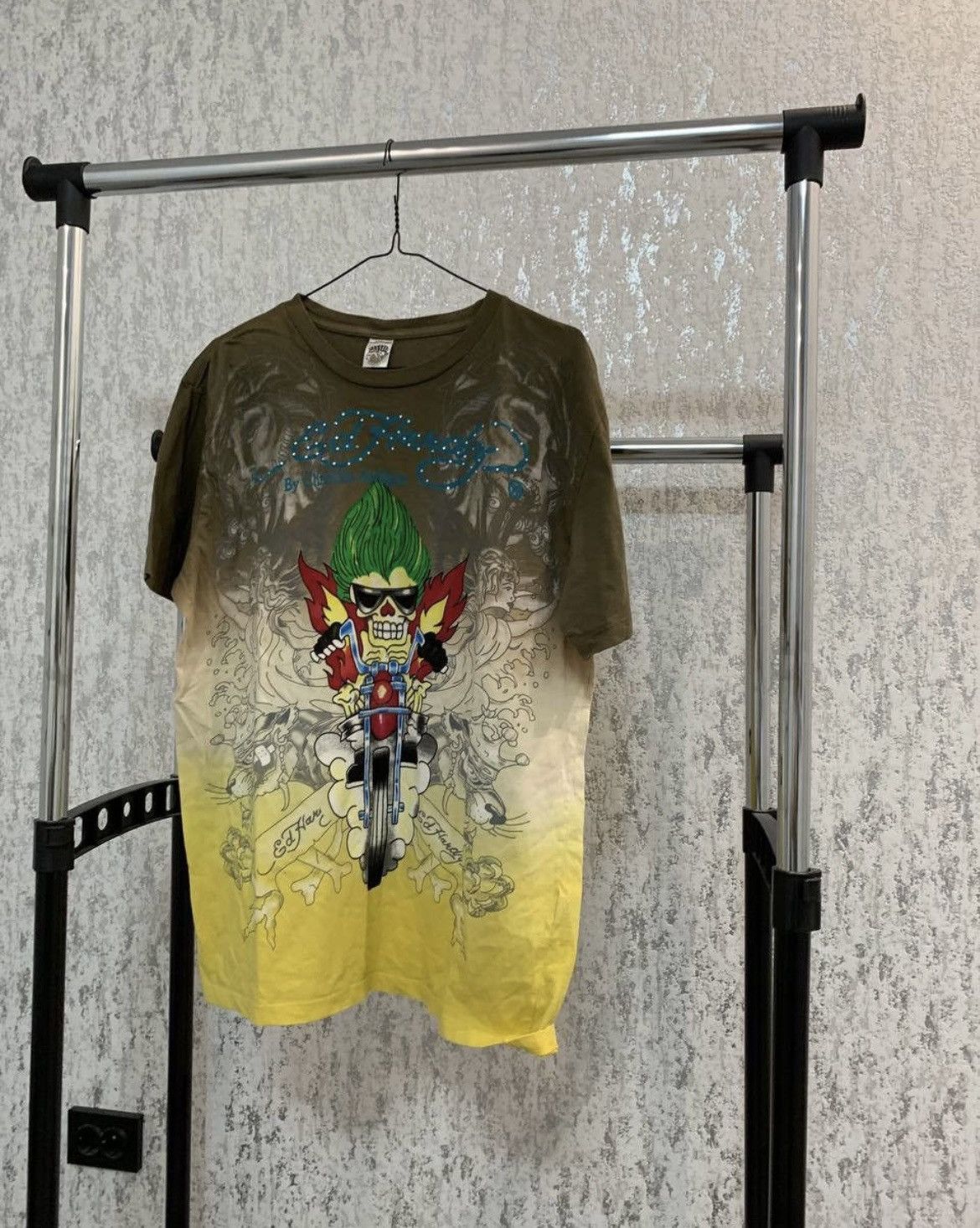 Christian Audigier × Ed Hardy × Vintage Vintage Ed Hardy By Christian Audigier T-shirt Big Logo Tee Size US L / EU 52-54 / 3 - 1 Thumbnail