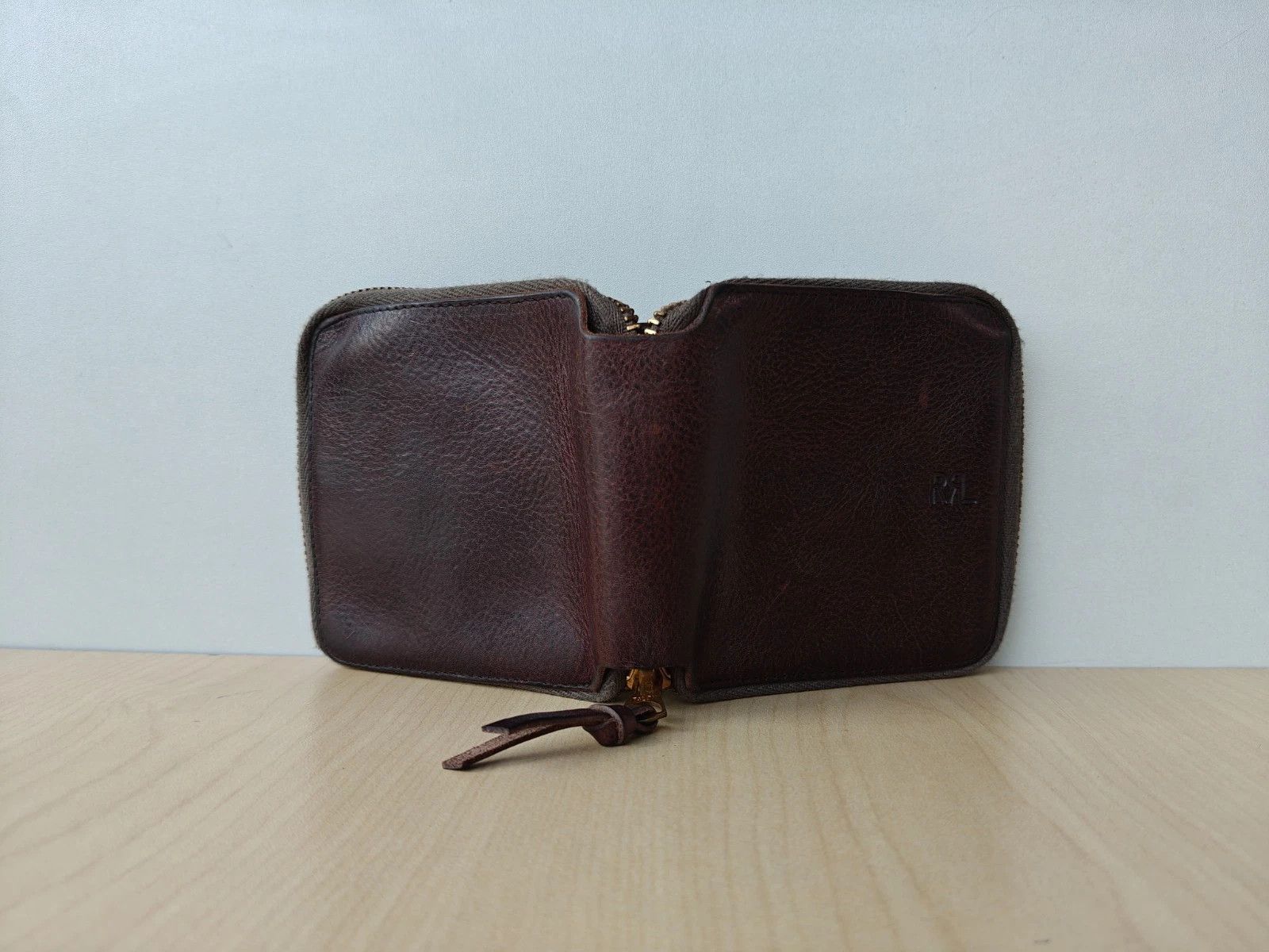 RRL Ralph Lauren Double RL Leather Zip Wallet FTP - 5002 Size ONE SIZE - 10 Thumbnail