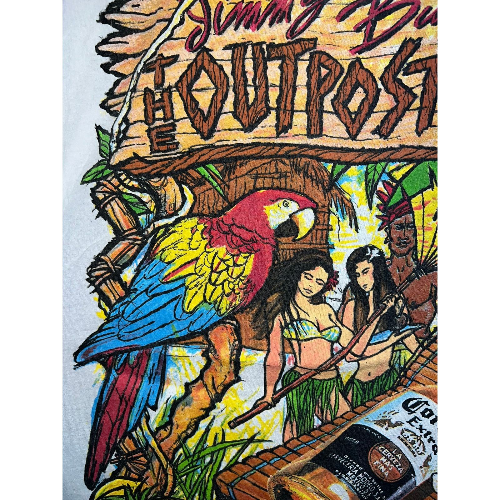 Hanes Vintage Jimmy Buffet The Outpost Tour Shirt Concert 90s VTG Size US L / EU 52-54 / 3 - 3 Thumbnail
