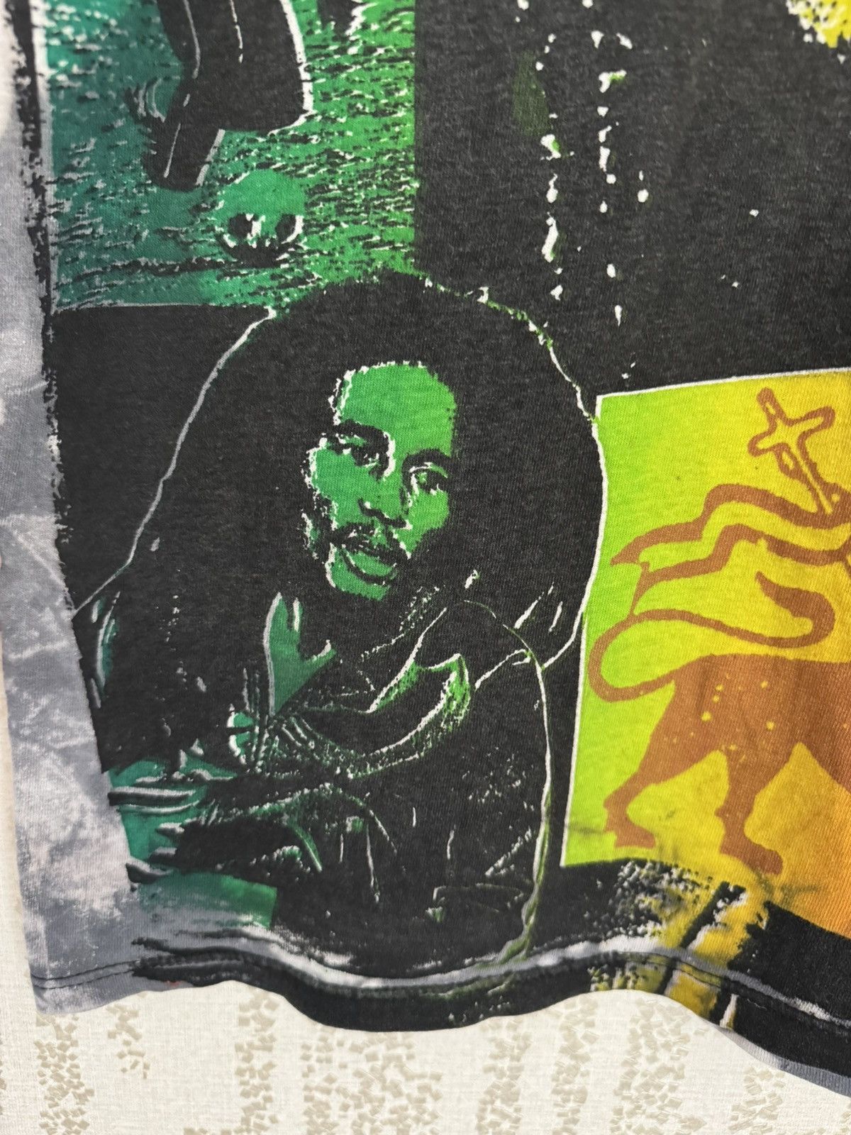 Bob Marley × Vintage Vintage MOSQUITO HEAD BOB MARLEY acid wash PS01 Size US L / EU 52-54 / 3 - 4 Thumbnail