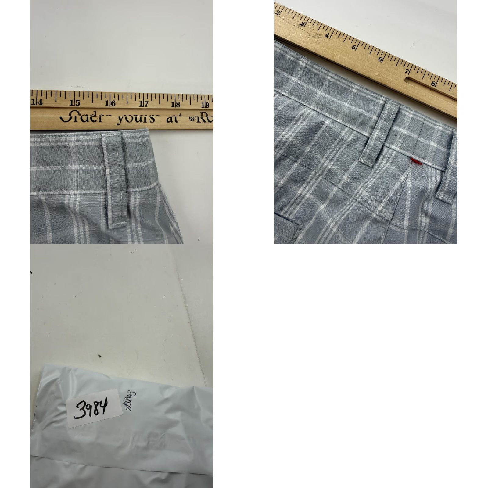 Adidas Adidas Shorts Mens 34 Gray Plaid Cargo Stretch 11 Inseam Golf Casual Outdoor Size US 34 / EU 50 - 8 Thumbnail