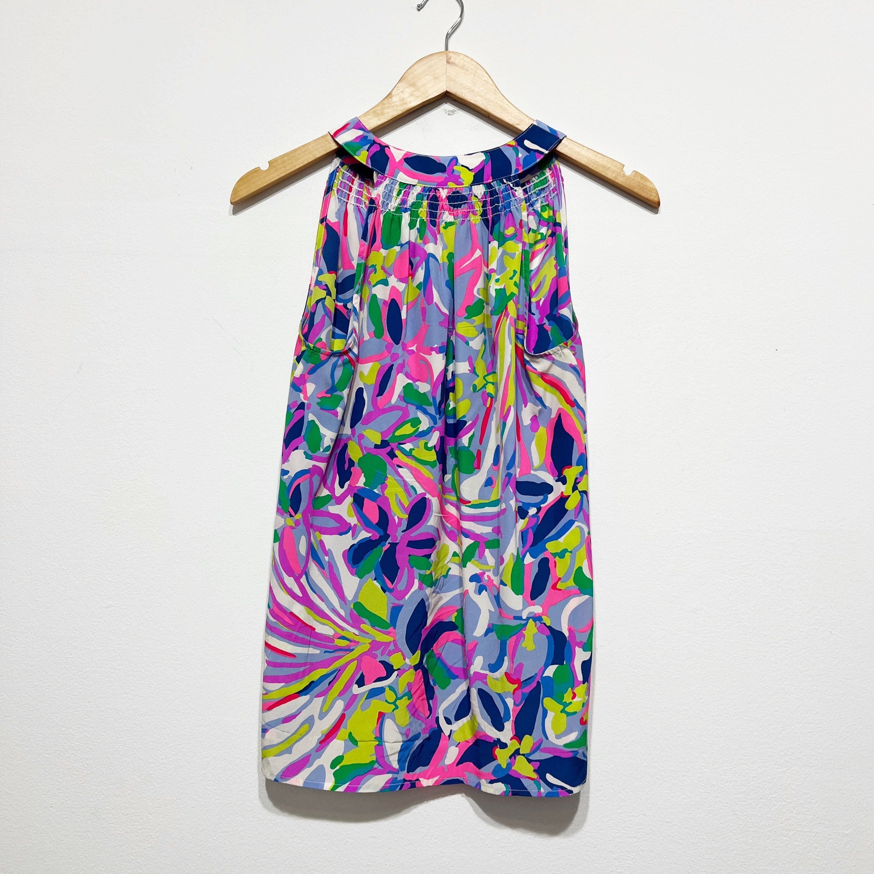 Lilly Pulitzer Lilly Pulitzer Bailey Silk Chiffon Sleeveless Size XS / US 0-2 / IT 36-38 - 4 Thumbnail