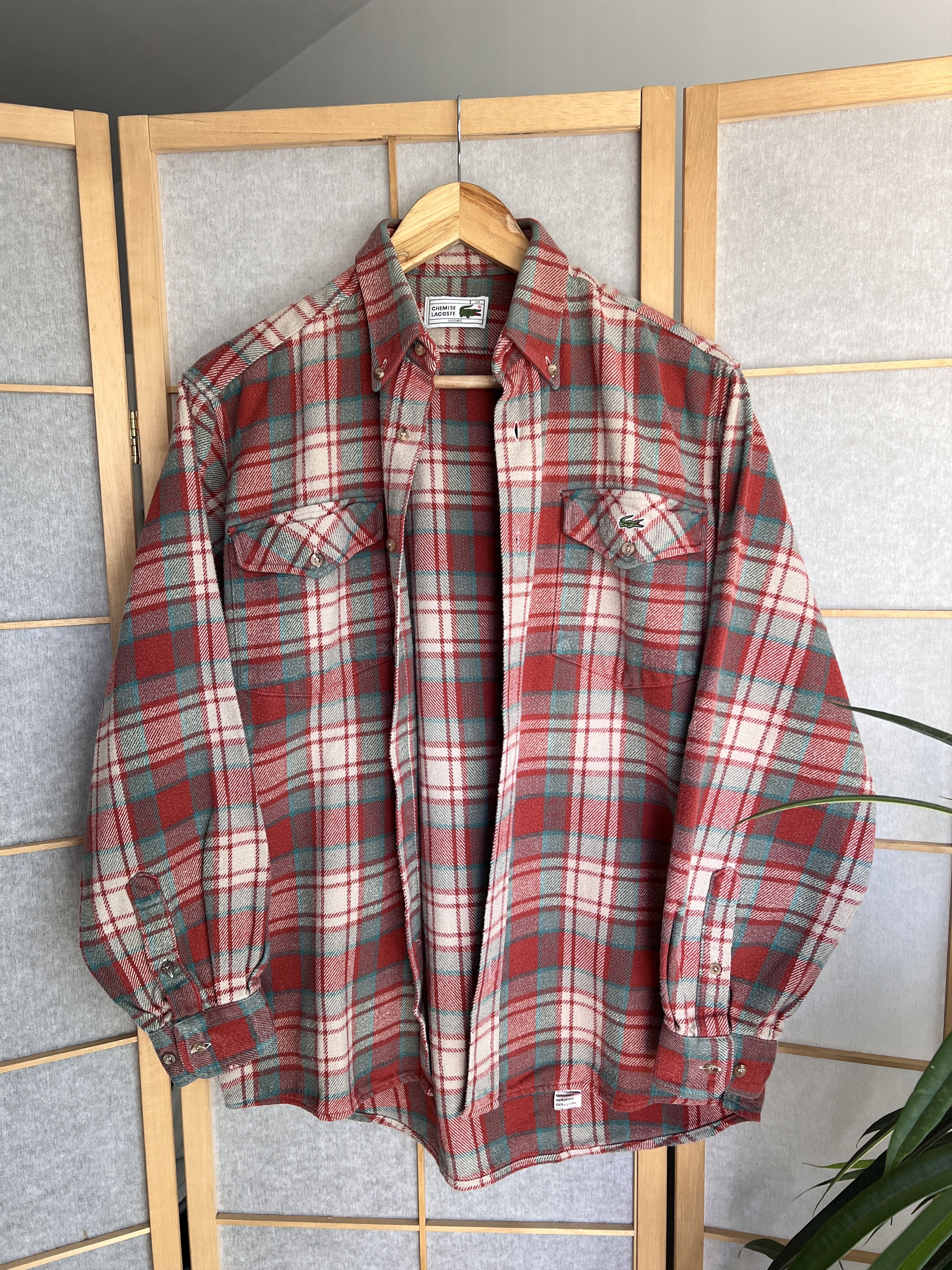 Lacoste Lacoste vintage 1990s flannel shirt plaid checked old money Size US S / EU 44-46 / 1 - 6 Thumbnail