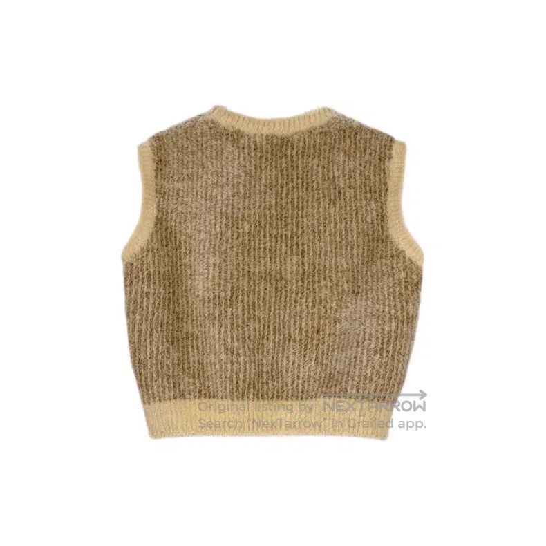 Loewe Loewe Camel color big logo knitted vest Size S / US 4 / IT 40 - 2 Thumbnail