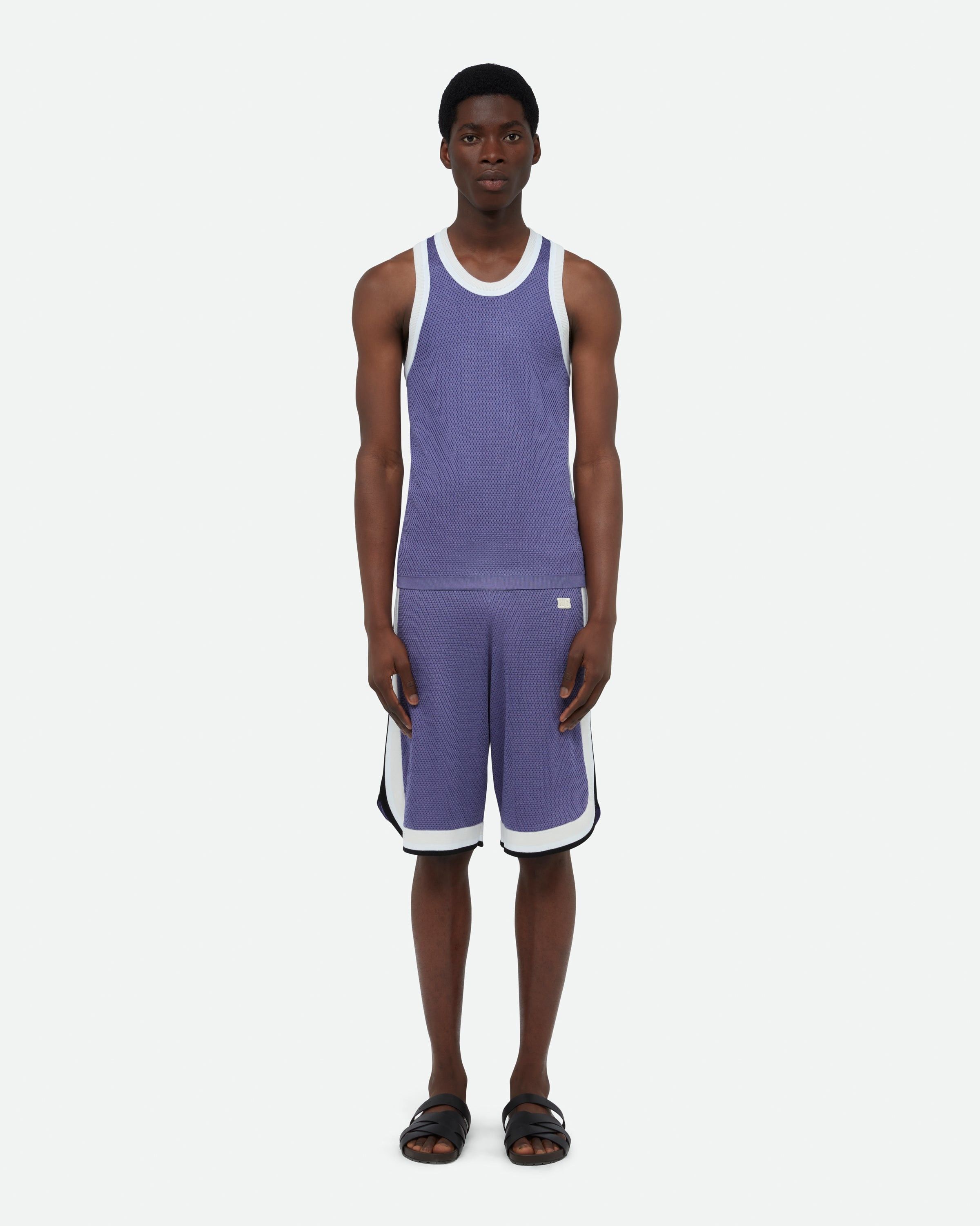 Wales Bonner o1mle0825 Unisex Rio Tank Top in Blue/White Size US M / EU 48-50 / 2 - 3 Thumbnail
