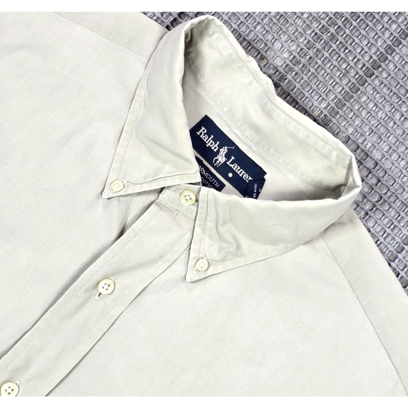 Polo Ralph Lauren Polo Ralph Lauren Beige Button-Up Shirt 17-32/33 Long Sleeve OCBD Oxford Yarmouth Mens Shirt Size US XL / EU 56 / 4 - 3 Thumbnail