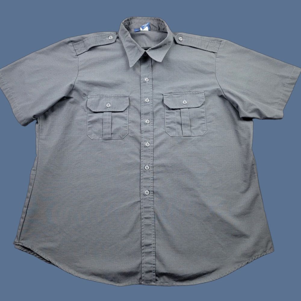 Propper Proper Shirt Men 2XL Gray Ripstop Short Sleeve Button Down Shirt Size US XXL / EU 58 / 5 - 1 Thumbnail