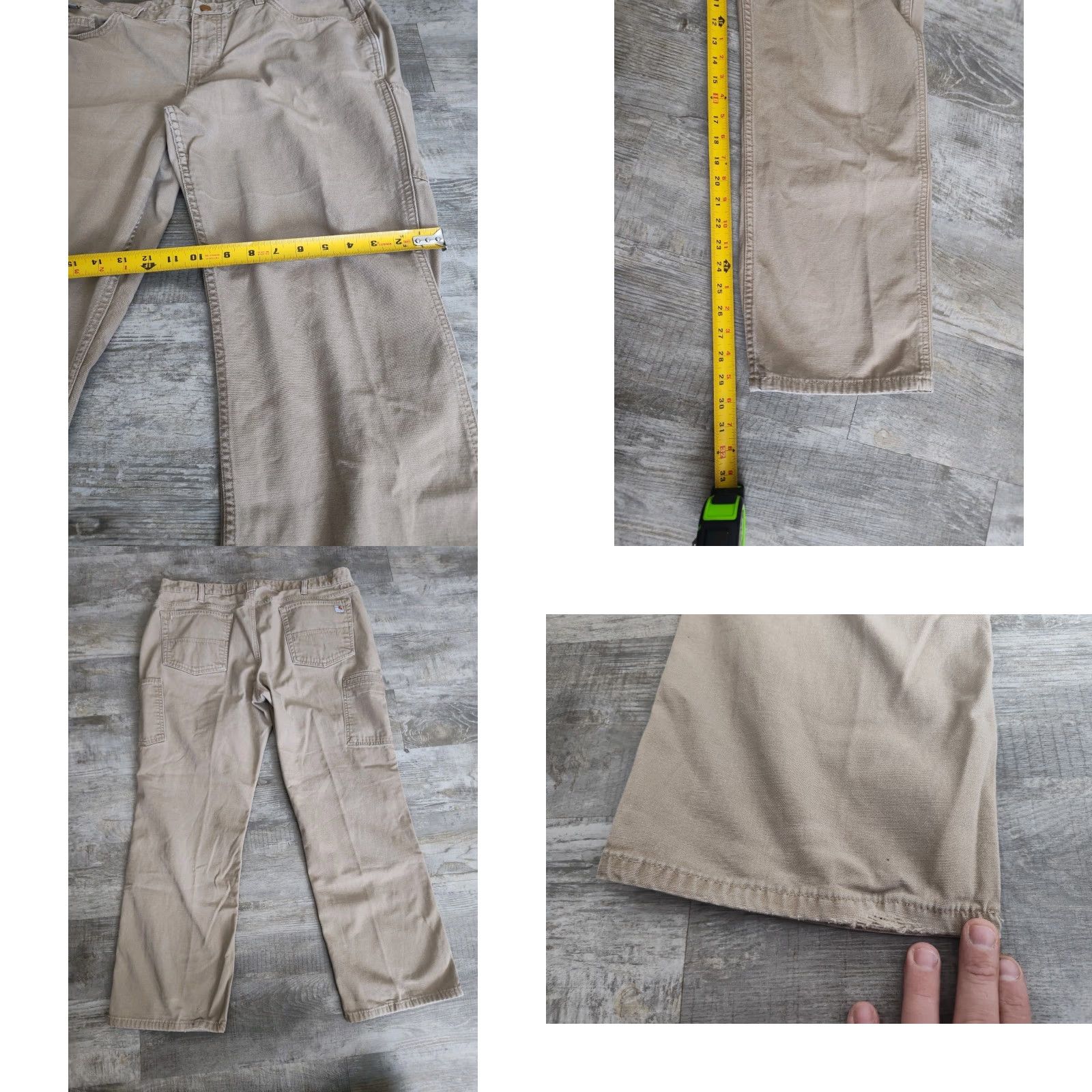 Carhartt VINTAGE Carhartt FR Relaxed Fit Canvas Carpenter Womens Workwear Pants Khaki Straight 18 Size 40" / US 18 - 10 Thumbnail