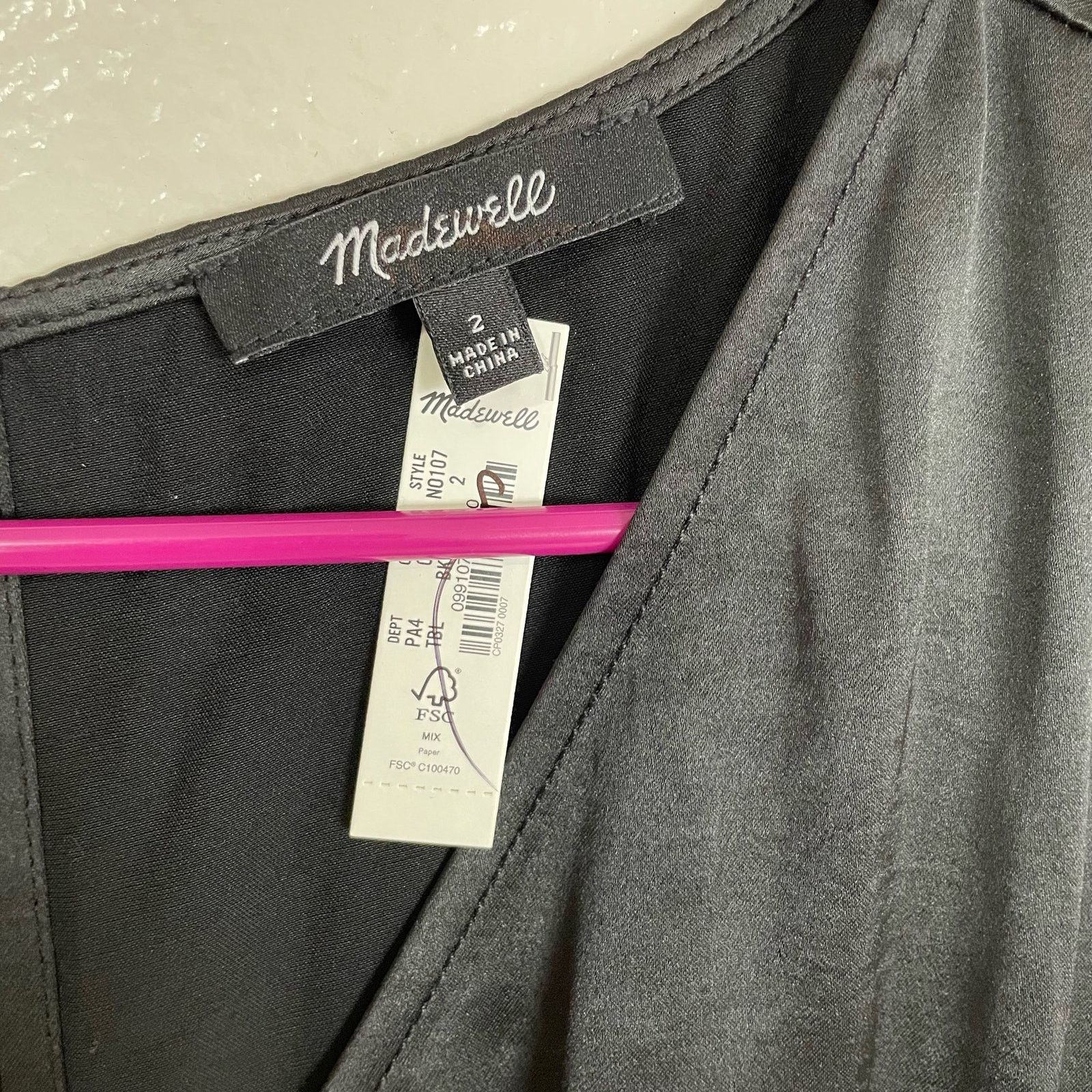 Madewell Madewell Belinda Wide V Neck Midi Side Slit Dress US Women 2 Size XS / US 0-2 / IT 36-38 - 6 Thumbnail