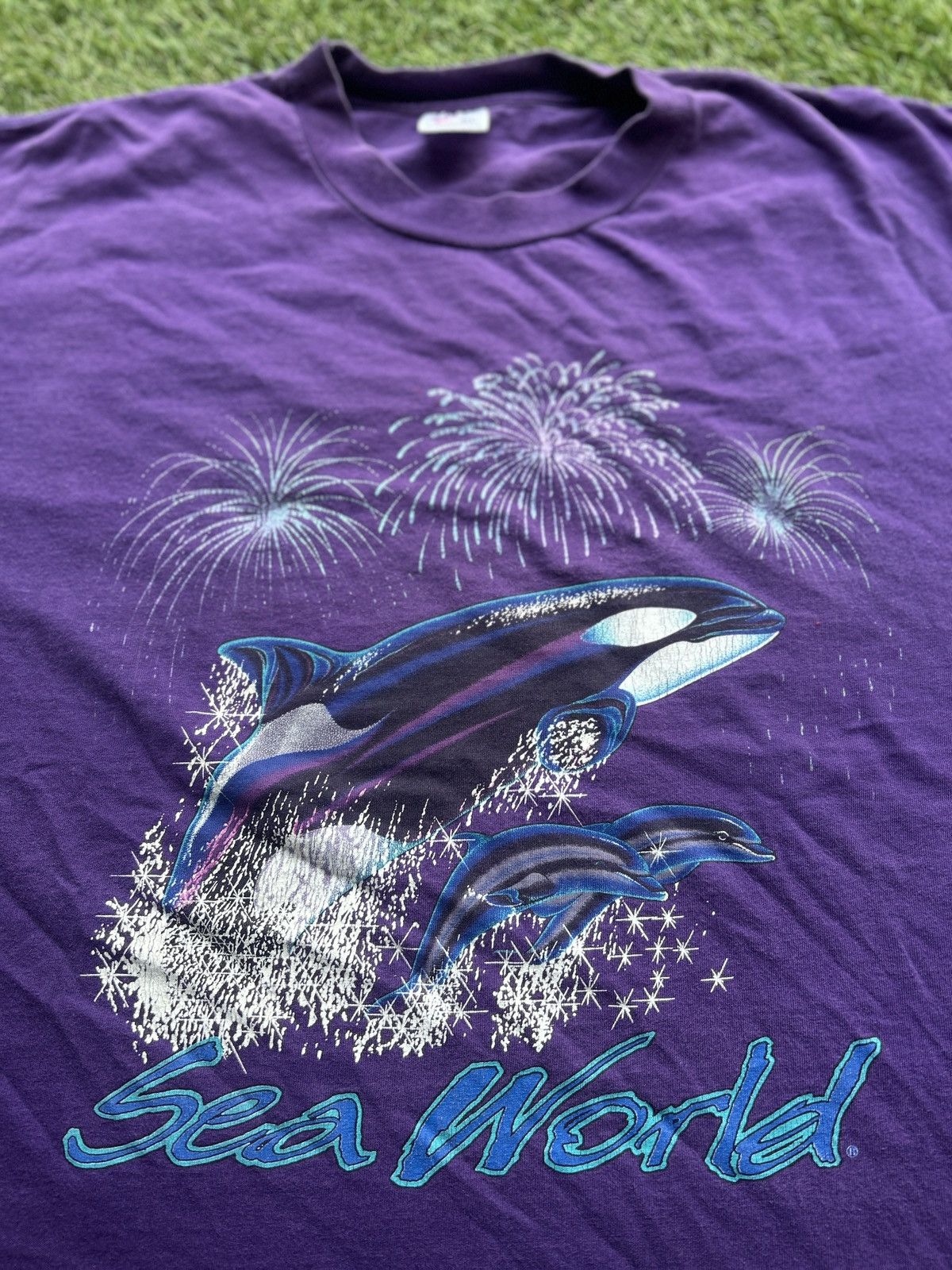 Vintage Vintage 90s SeaWorld T-Shirt Size US XL / EU 56 / 4 - 2 Thumbnail