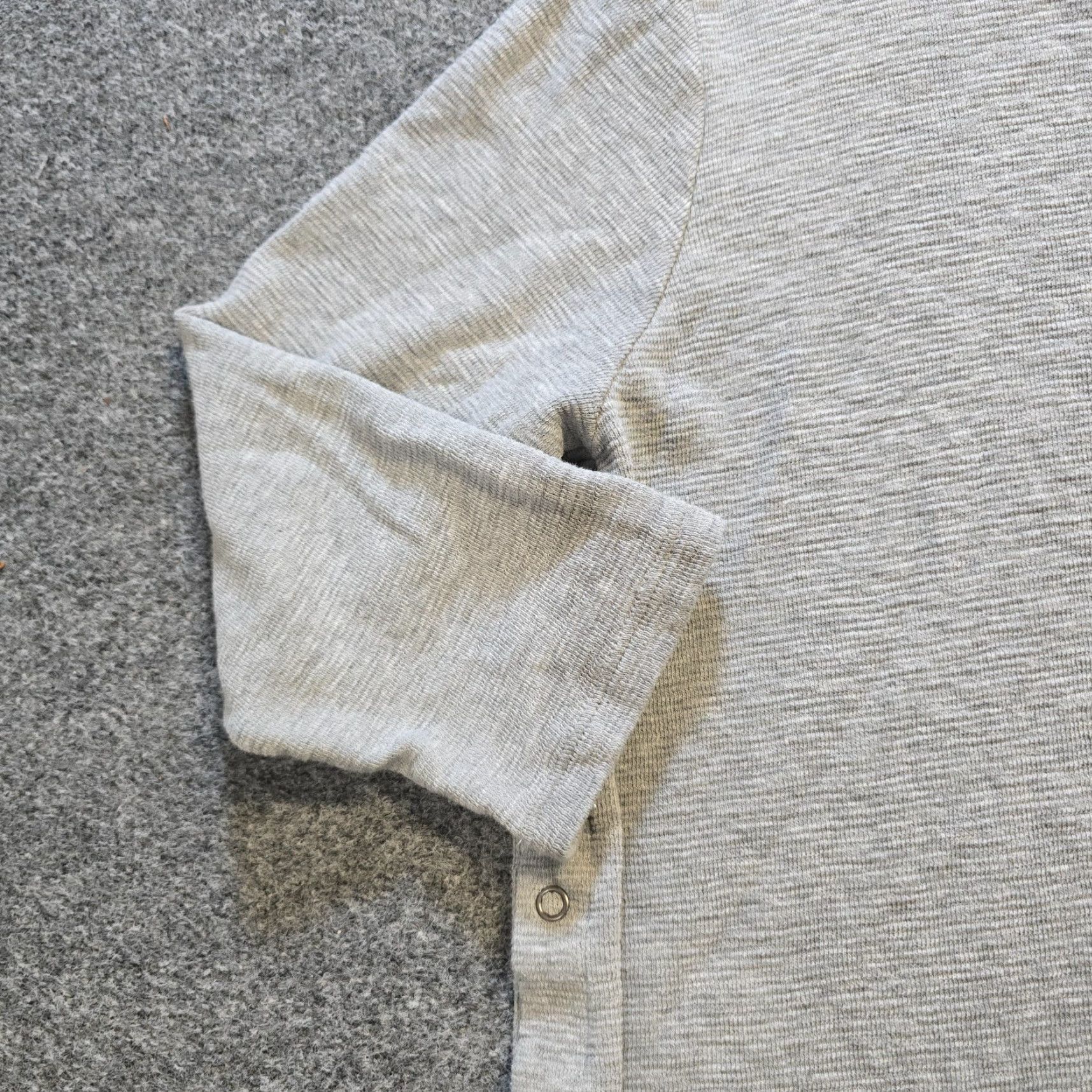 J. Jill J. Jill Top Women L Gray Thermal Textured Side Button 3/4 Sleeve Casual Shirt Size L / US 10 / IT 46 - 4 Thumbnail