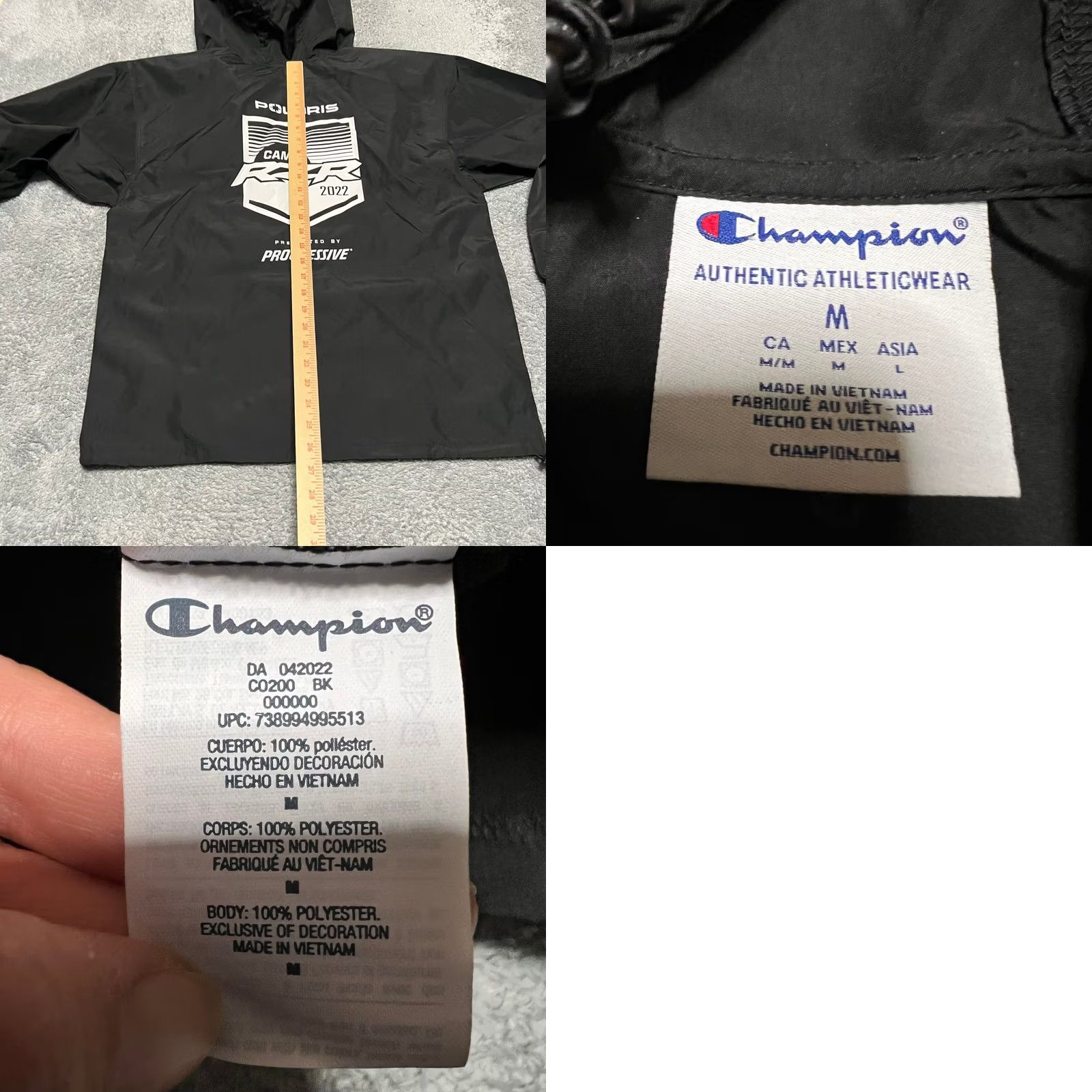 Champion Champion Windbreaker Jacket Mens Medium Polaris Camp RZR 2022 Black Size US M / EU 48-50 / 2 - 8 Thumbnail