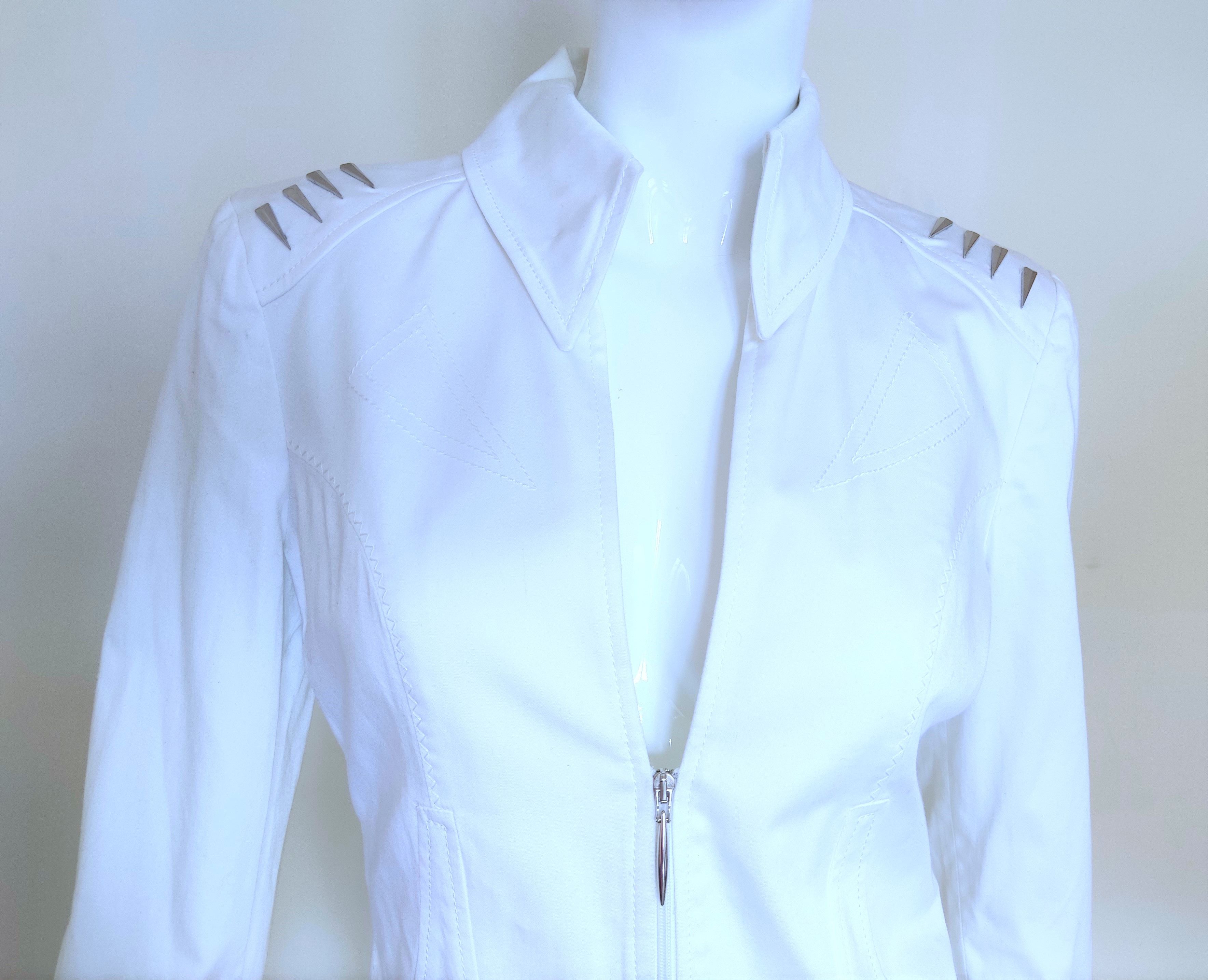 Thierry Mugler Thierry Mugler Panel Transparent Rivet Metal Top Jacket Size M / US 6-8 / IT 42-44 - 6 Thumbnail