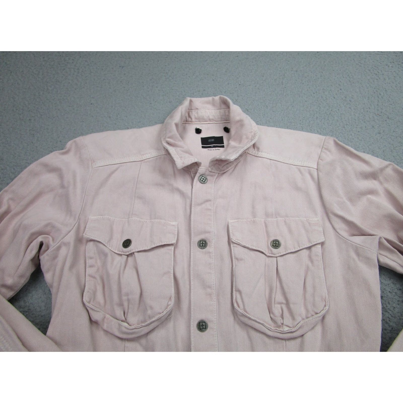 Ksubi Ksubi Jacket Womens Medium Belted Utility Safari Shacket Pockets Pink Dark Pale Cotton Twill Recycled Button Logo Size M / US 6-8 / IT 42-44 - 2 Thumbnail