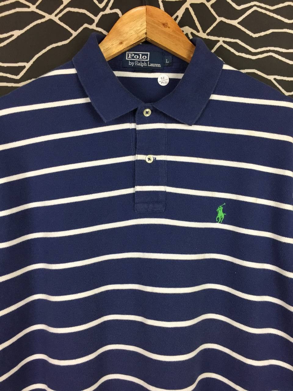 Polo Ralph Lauren Vtg Polo Ralph Lauren Small Logo Striped Polo Shirt Size L Size US L / EU 52-54 / 3 - 3 Thumbnail