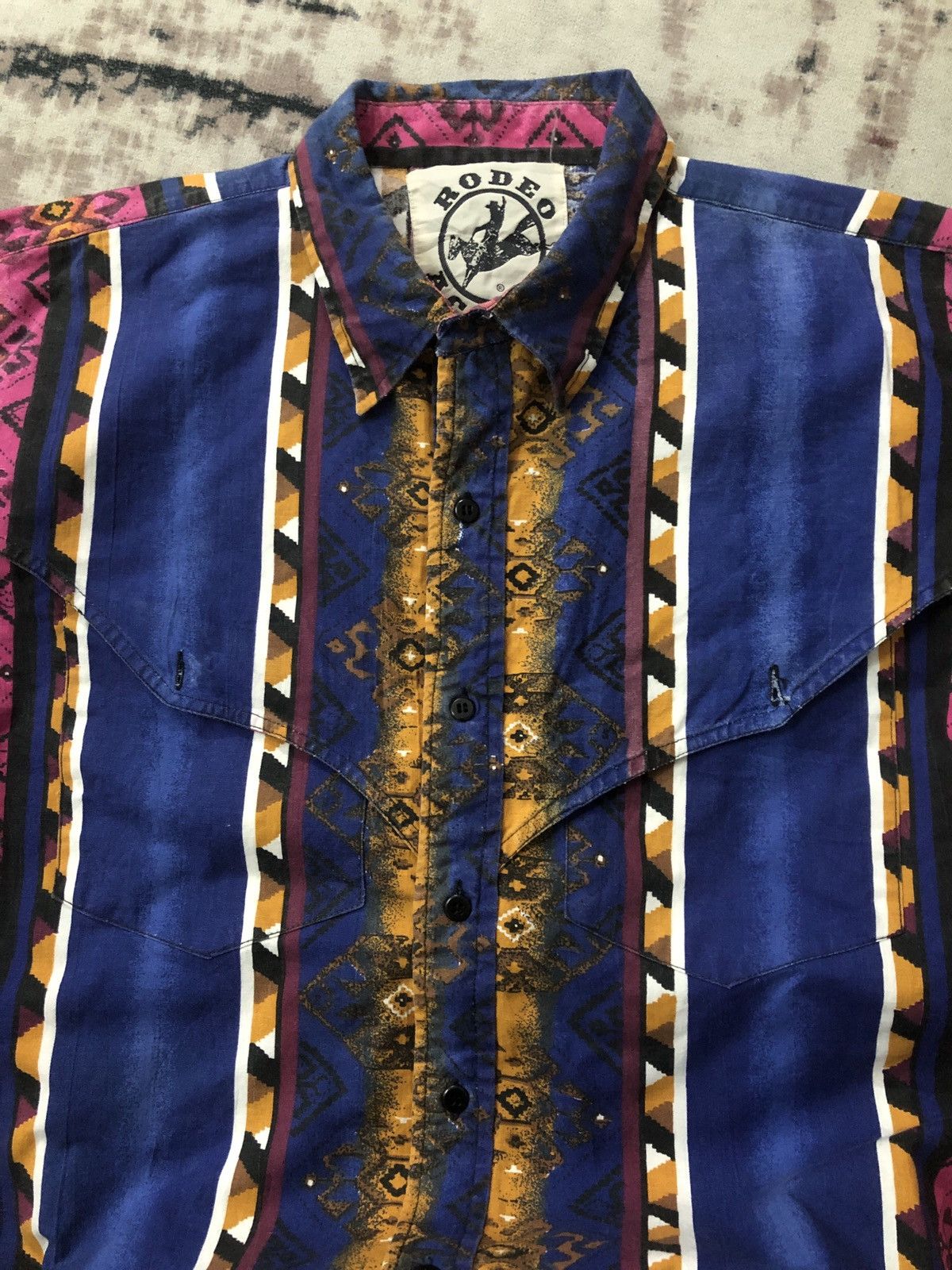 Country Road × Cowboy Equipment × Vintage Vintage RODEO ACTIVE Cowboy Western Shirt Size US XL / EU 56 / 4 - 2 Thumbnail