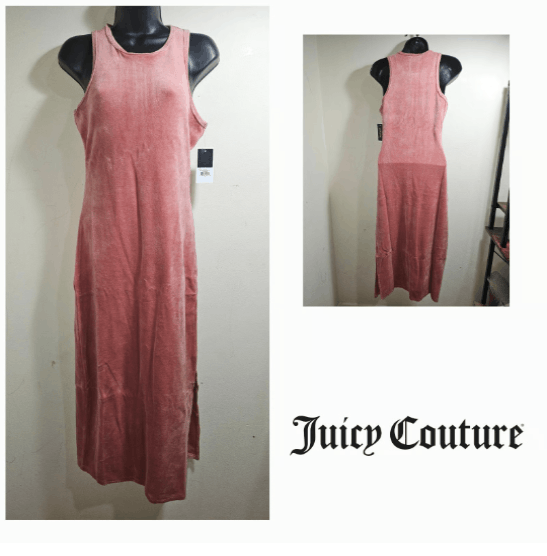 Juicy Couture NWT Juicy Couture Velour Tank Dress Burnt Rose S Size S / US 4 / IT 40 - 1 Thumbnail