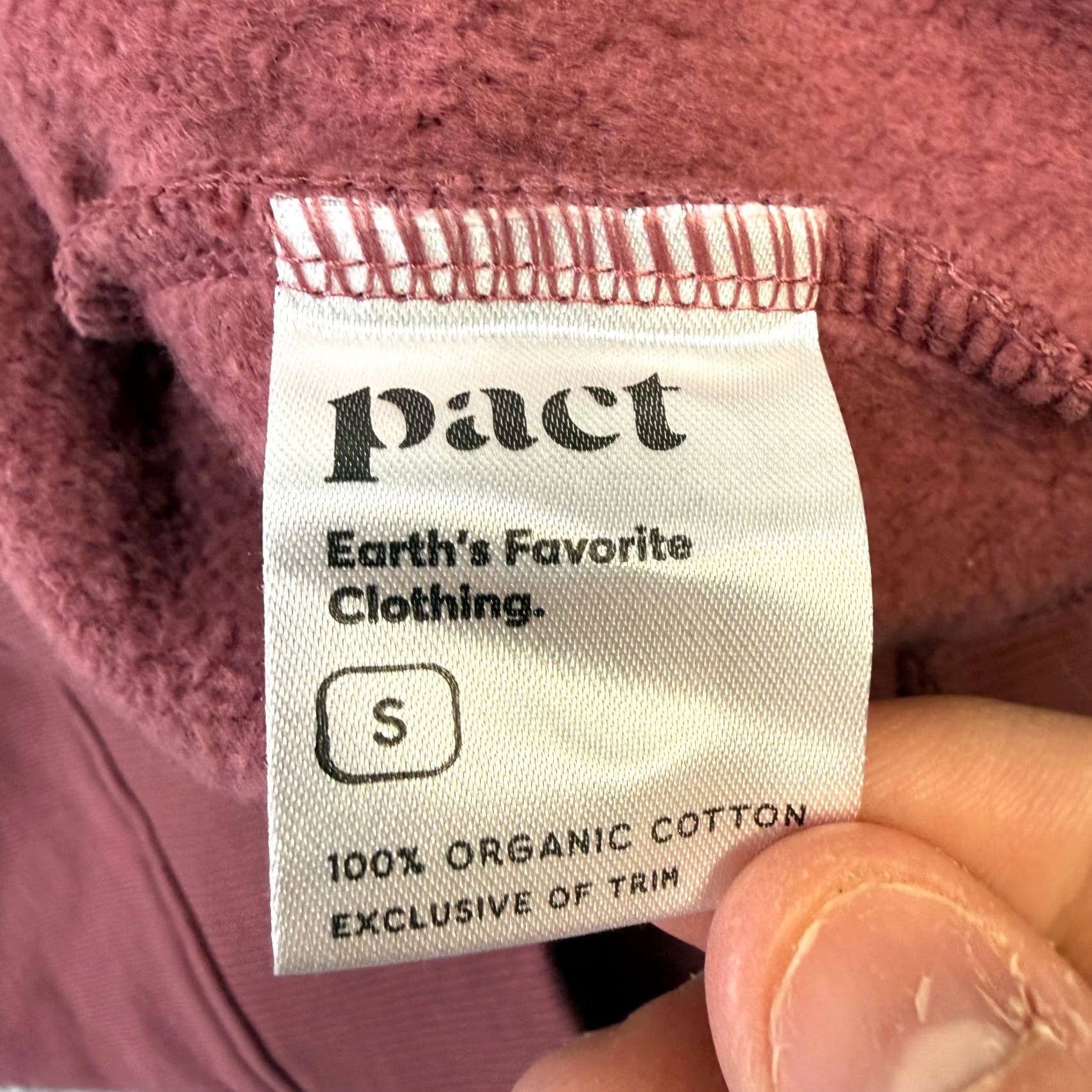 Vintage Pact Sweatshirt Womens Small Rose Burgundy Organic Cotton Crewneck Midweight Size S / US 4 / IT 40 - 4 Thumbnail