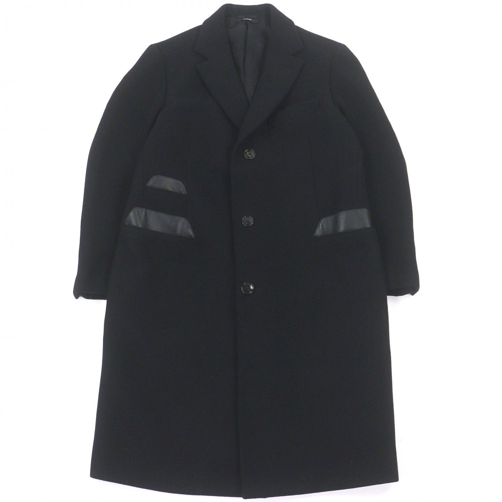 Hermes Hermes Hermès Chester50 Lambskin Piping Cashmere Coat Textile Outerwear DUTY FREE for USA Size ONE SIZE - 1 Thumbnail